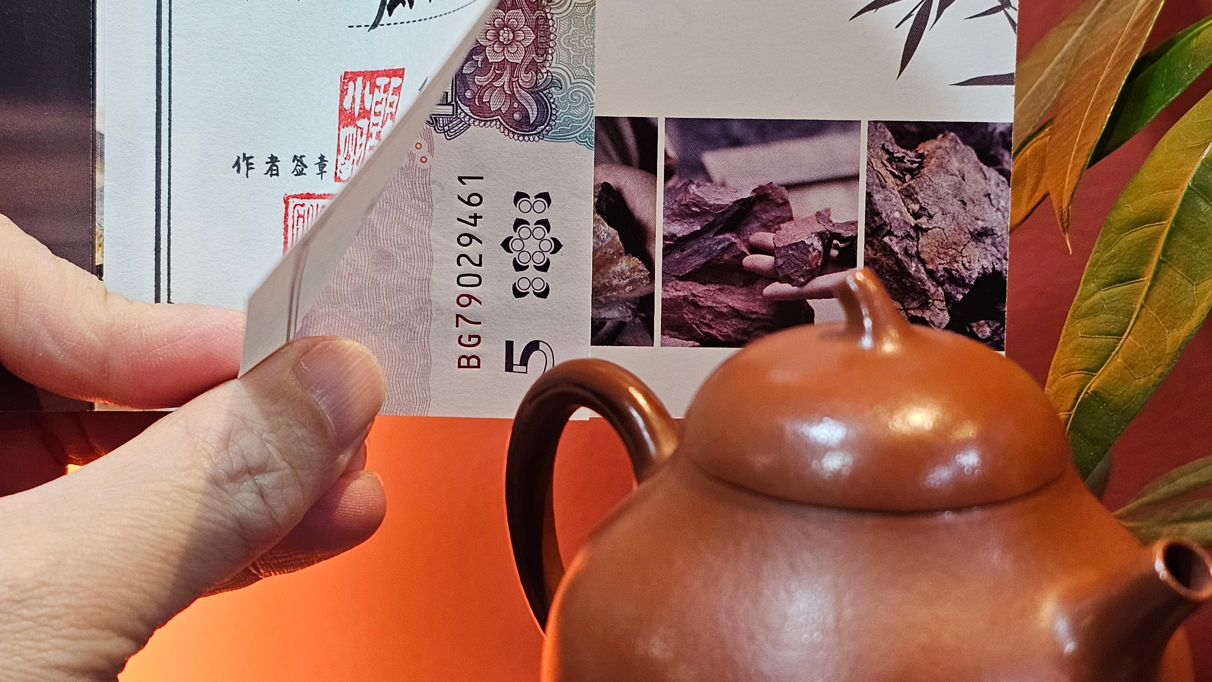 Qie Gua 茄瓜, 142.6ml, Xiao Mei Yao Zhu Ni 小煤窑朱泥,  by our Collaborative Craftsman Wang Hui 王慧。