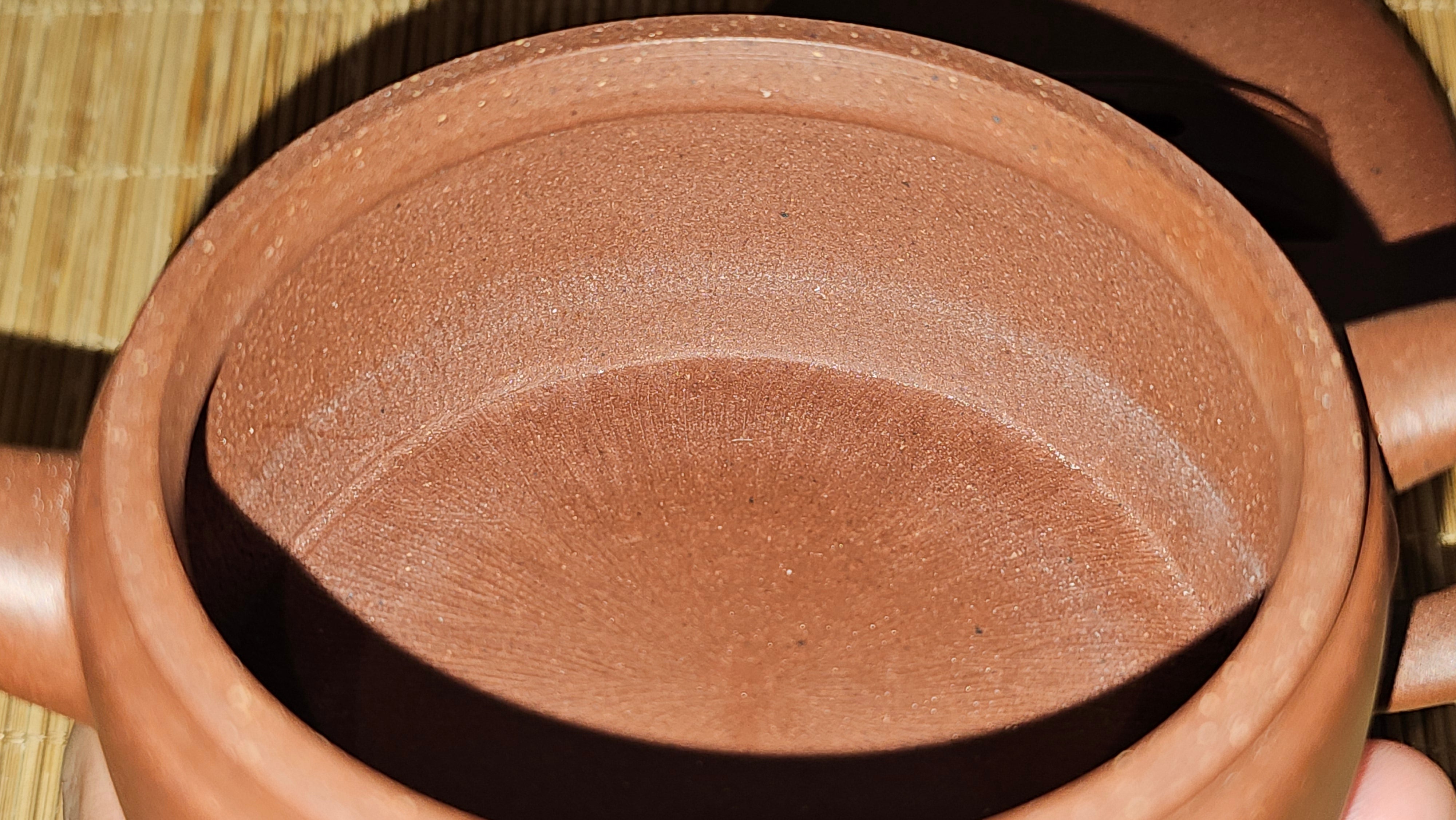 Han Wa 汉瓦, 146.5ml!  Small Volume ~ Low-Slung, Broad Han Wa!  Di Cao Qing Zi Ni 底槽青紫泥, by Craftsman Gu Xiao Ming 顾小明 ~ Congratulations to Mr K., 1900hrs 7th June 2025, San Francisco, CA.