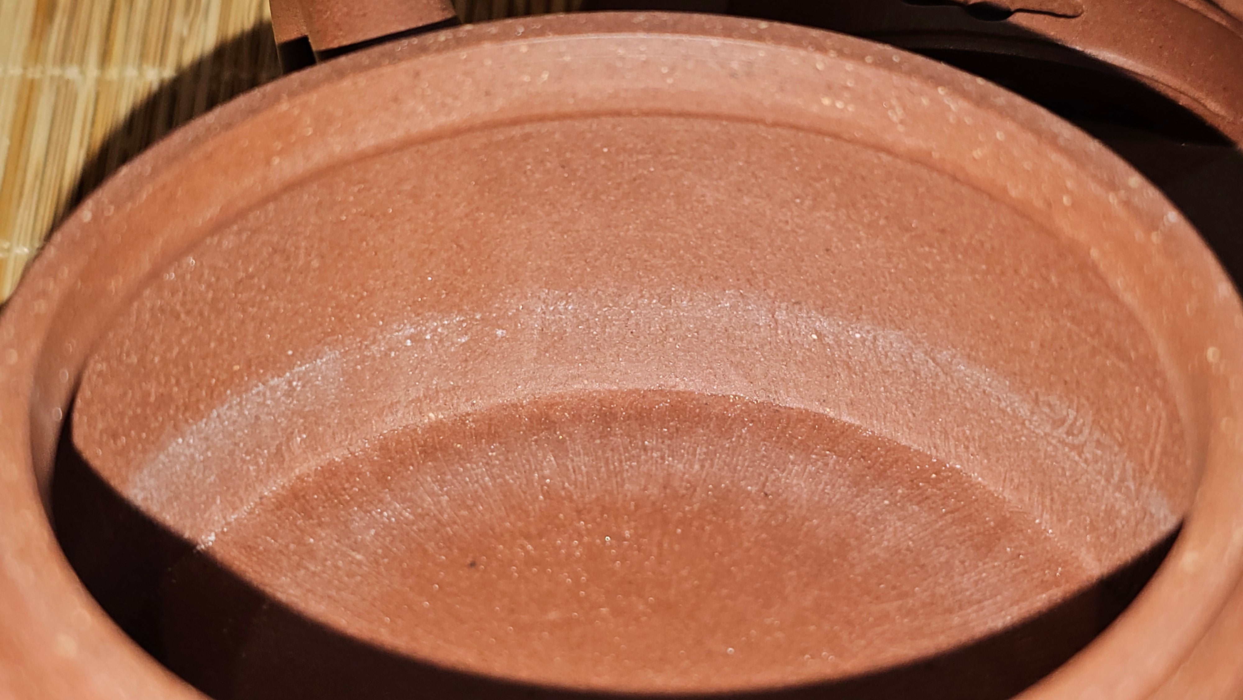 Han Wa 汉瓦, 146.5ml!  Small Volume ~ Low-Slung, Broad Han Wa!  Di Cao Qing Zi Ni 底槽青紫泥, by Craftsman Gu Xiao Ming 顾小明 ~ Congratulations to Mr K., 1900hrs 7th June 2025, San Francisco, CA.