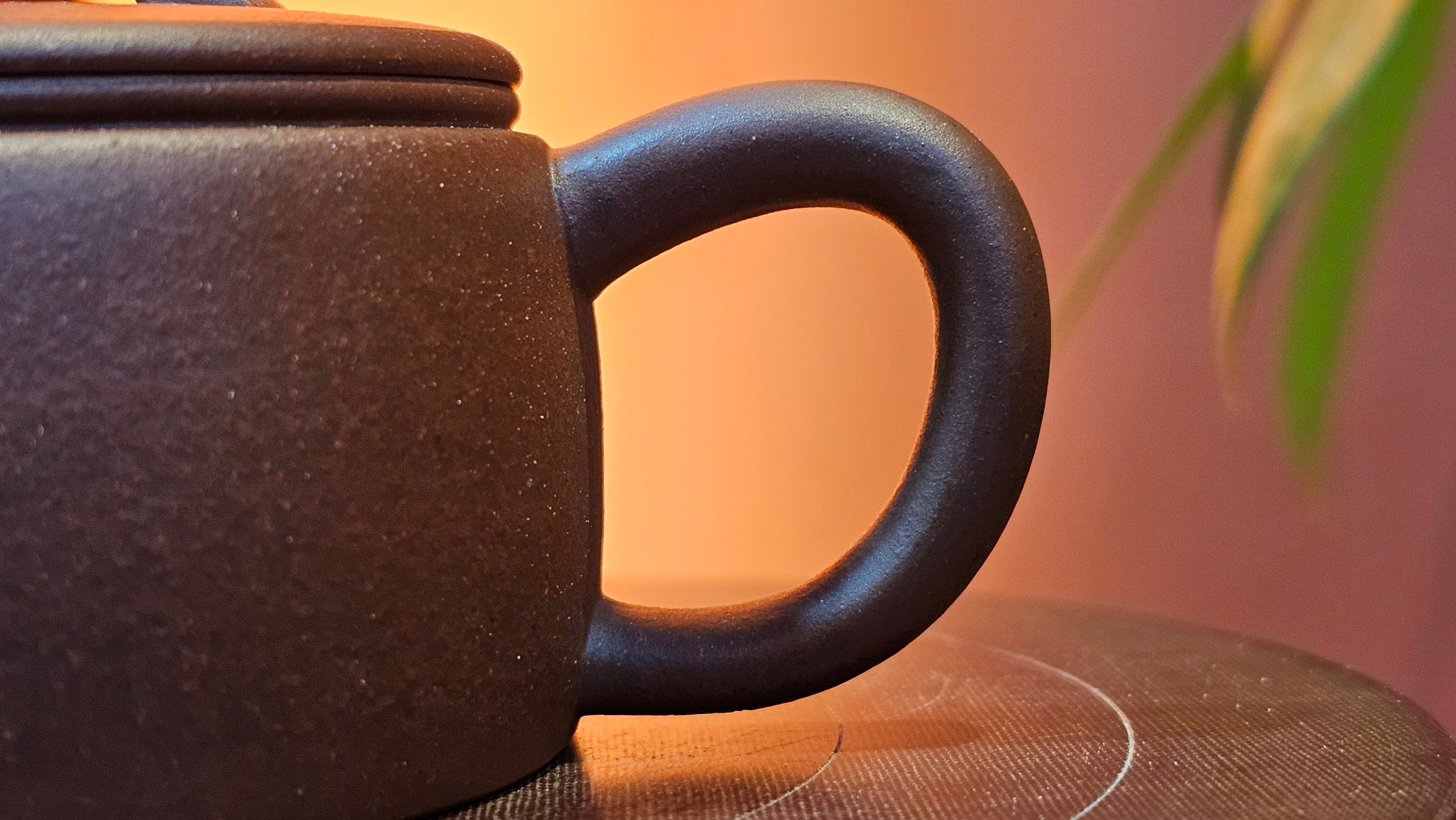 Han Wa 汉瓦, 146.5ml!  Small Volume ~ Low-Slung, Broad Han Wa!  Di Cao Qing Zi Ni 底槽青紫泥, by Craftsman Gu Xiao Ming 顾小明 ~ Congratulations to Mr K., 1900hrs 7th June 2025, San Francisco, CA.