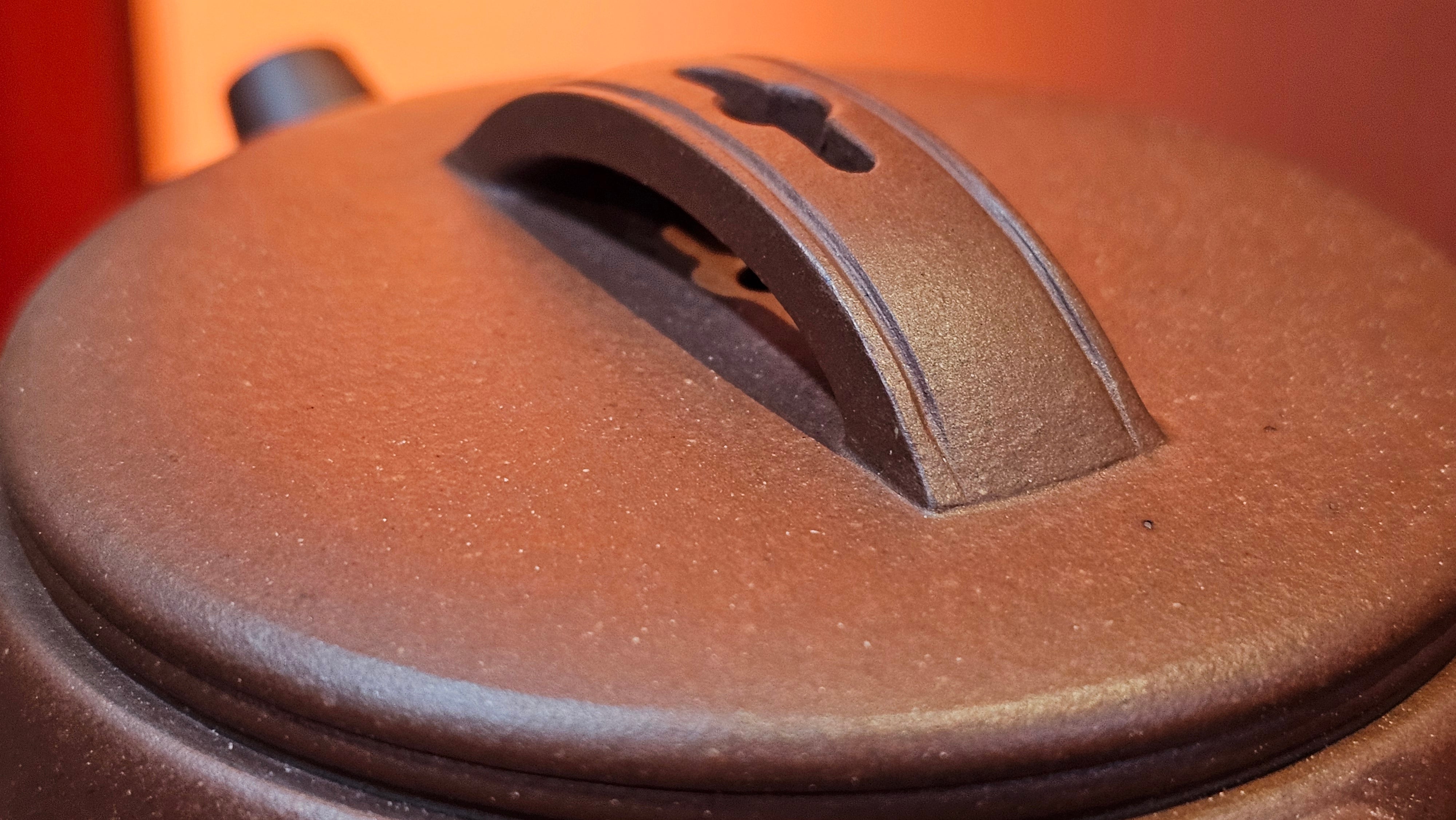 Han Wa 汉瓦, 146.5ml!  Small Volume ~ Low-Slung, Broad Han Wa!  Di Cao Qing Zi Ni 底槽青紫泥, by Craftsman Gu Xiao Ming 顾小明 ~ Congratulations to Mr K., 1900hrs 7th June 2025, San Francisco, CA.