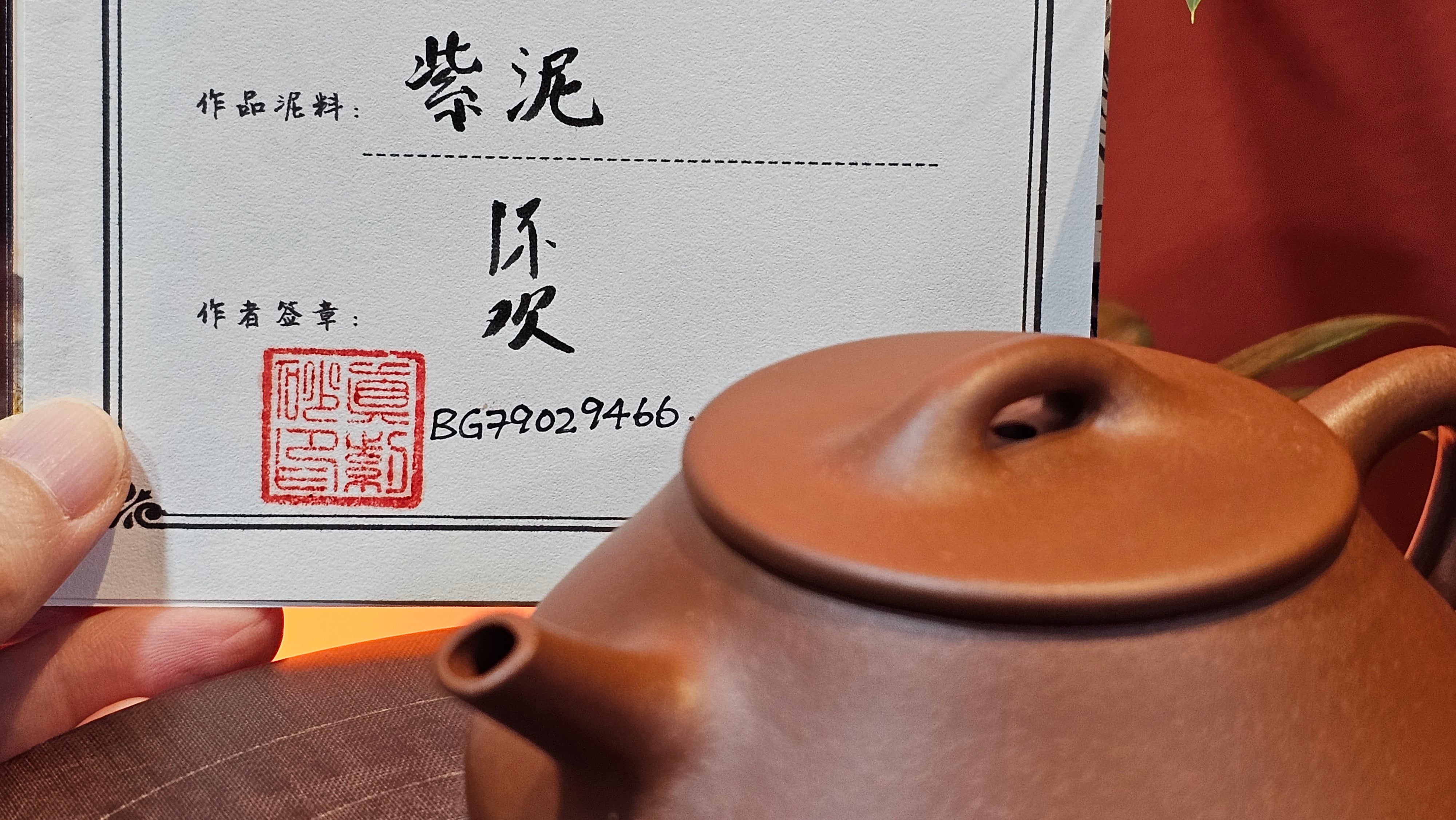 Shuo Piao 硕瓢, 227.5ml, Zi Ni 紫泥, by our Collaborative Craftsman Chen Huan 陈欢 ~ Congratulations to Ms Z., 0030hrs 11th June 2025, Hoboken, NJ.