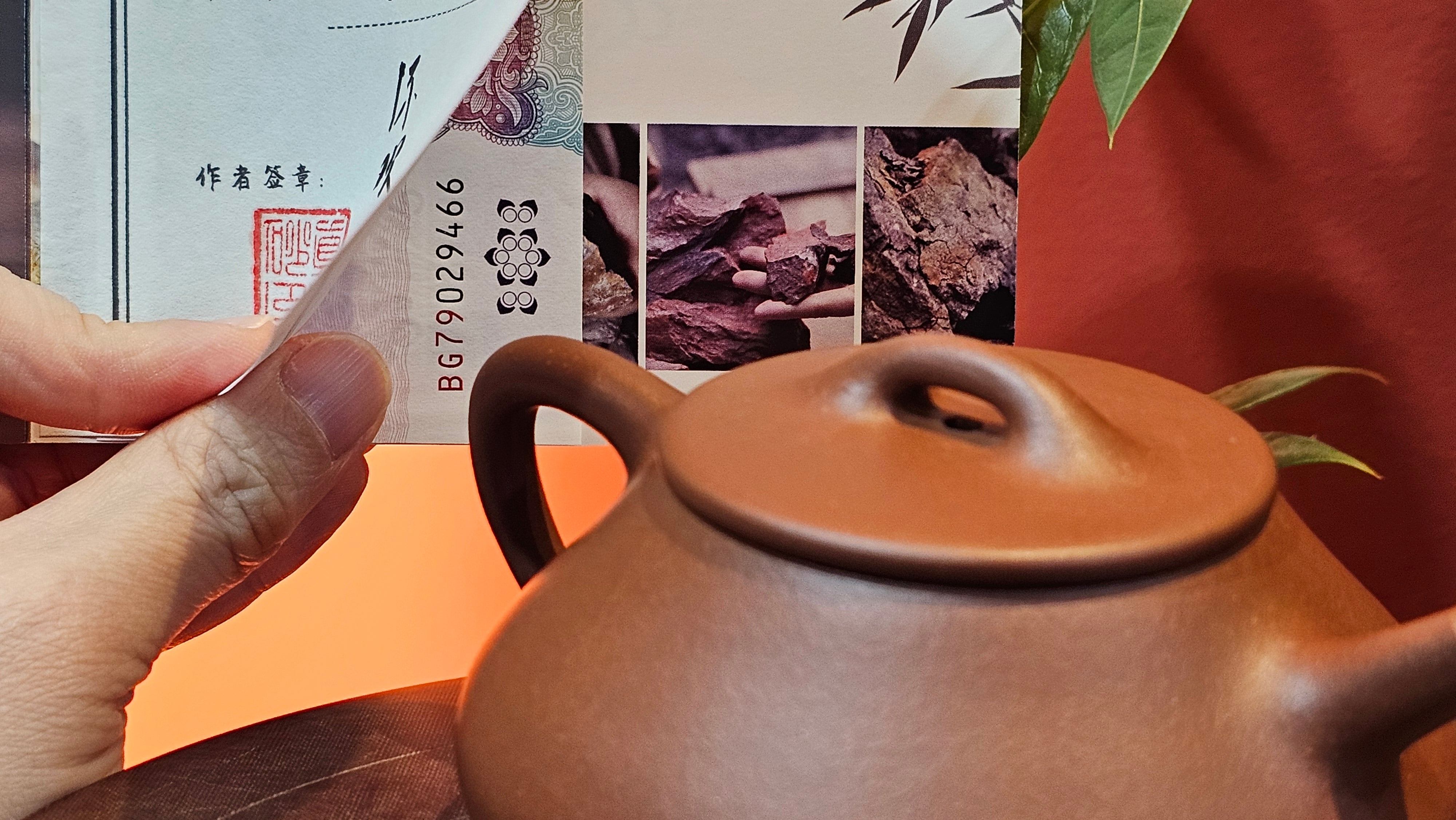 Shuo Piao 硕瓢, 227.5ml, Zi Ni 紫泥, by our Collaborative Craftsman Chen Huan 陈欢 ~ Congratulations to Ms Z., 0030hrs 11th June 2025, Hoboken, NJ.