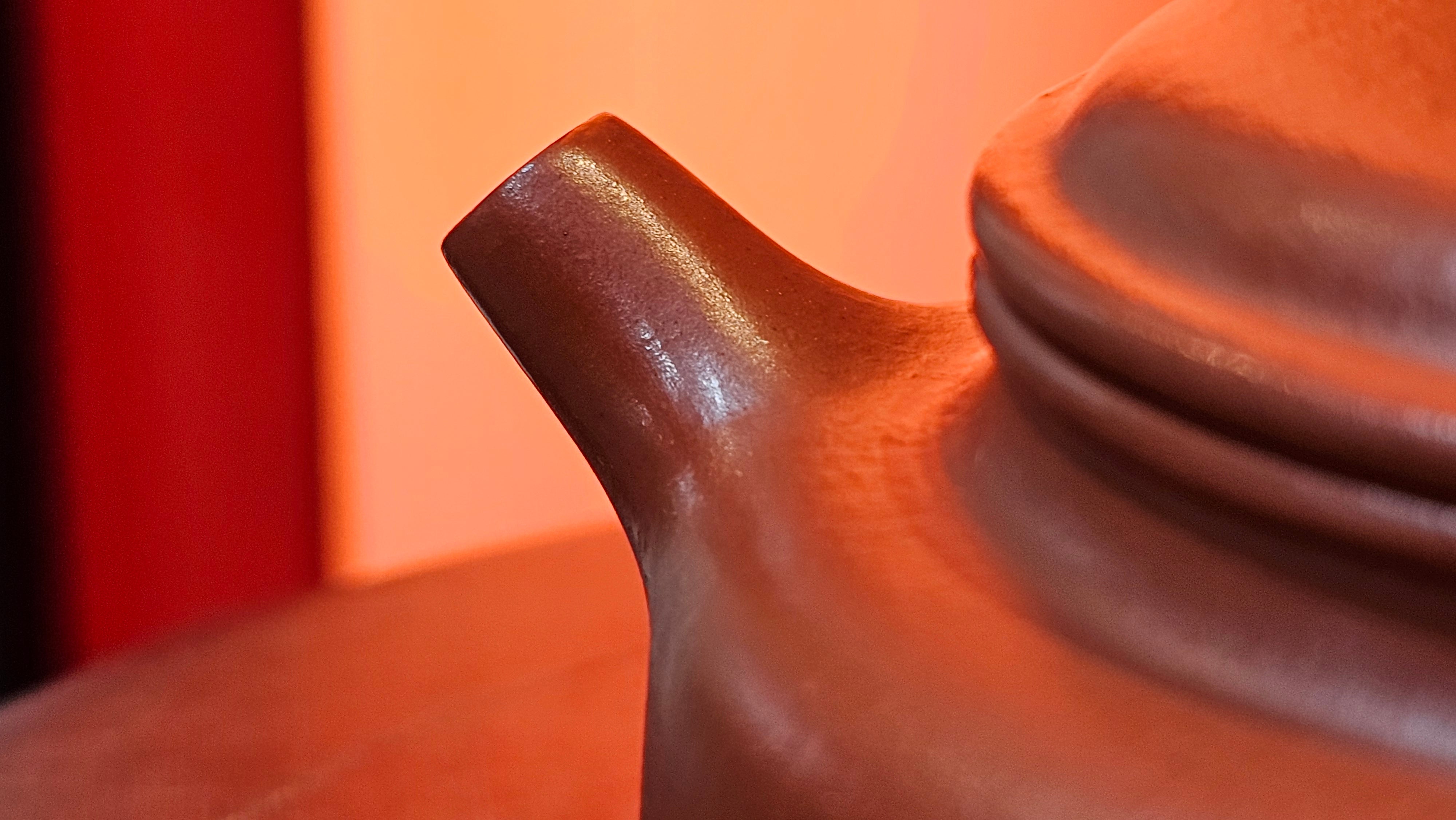 De Zhong 德钟 (Ai De Zhong 矮德钟), 122.3ml, Xiao Mei Yao Zhu Ni 小煤窑朱泥,  by Craftsman Shi Yun 石芸 ~ Congratulations to Mr G., 1314hrs 10th June 2025, Los Angeles, CA.