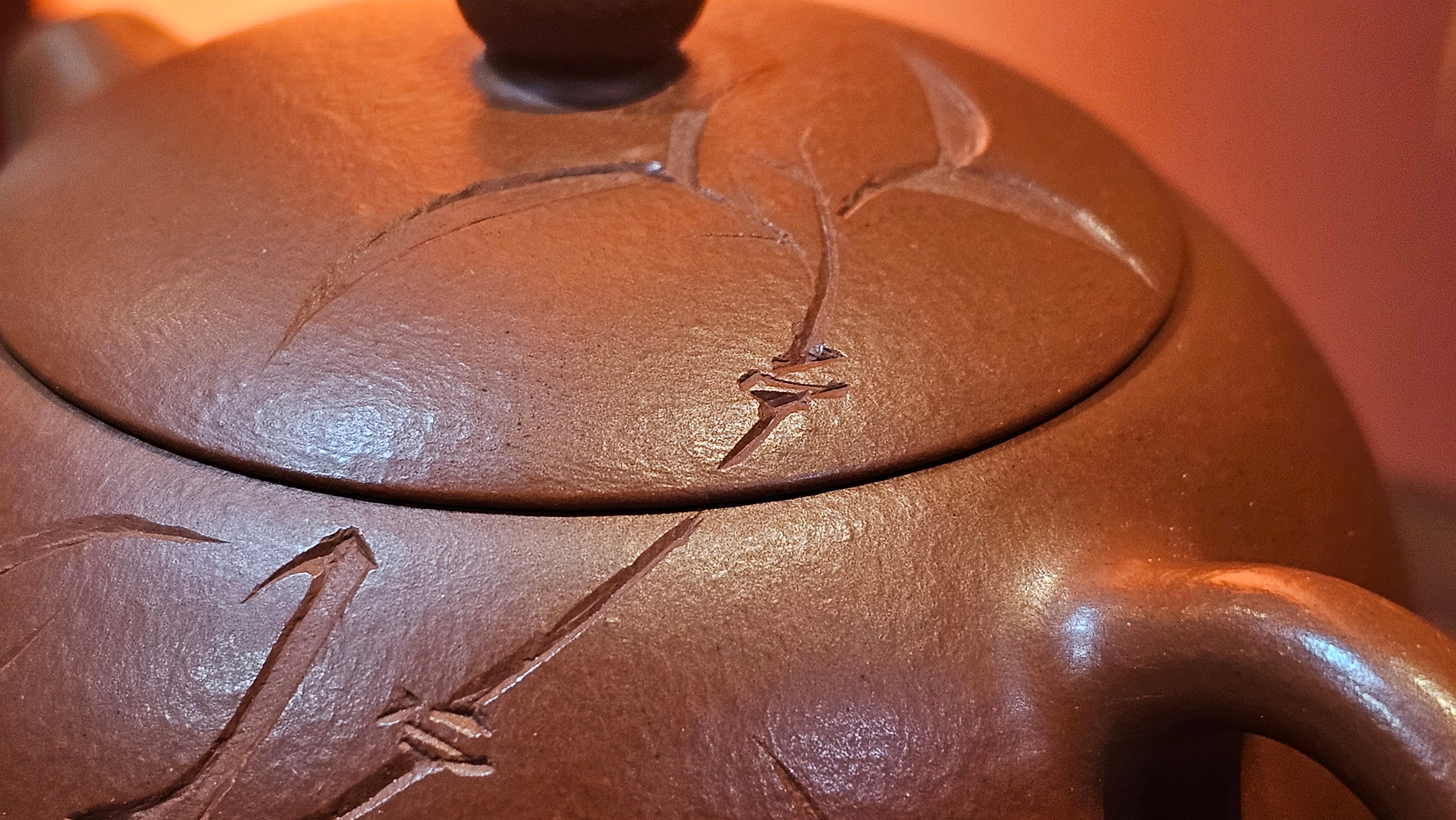 Xi Shi 西施 with Bamboo Engraving 竹刻绘, 171.3ml, Xiao Mei Yao Zhu Ni 小煤窑朱泥, by Collaborative Craftsman Zhai Yi Yao 翟一耀 and Craftsman Yi De Shu 一德书  ~ Congratulations to Mr PW., 1358hrs 12th June 2025, Kraków, Poland 🇵🇱.