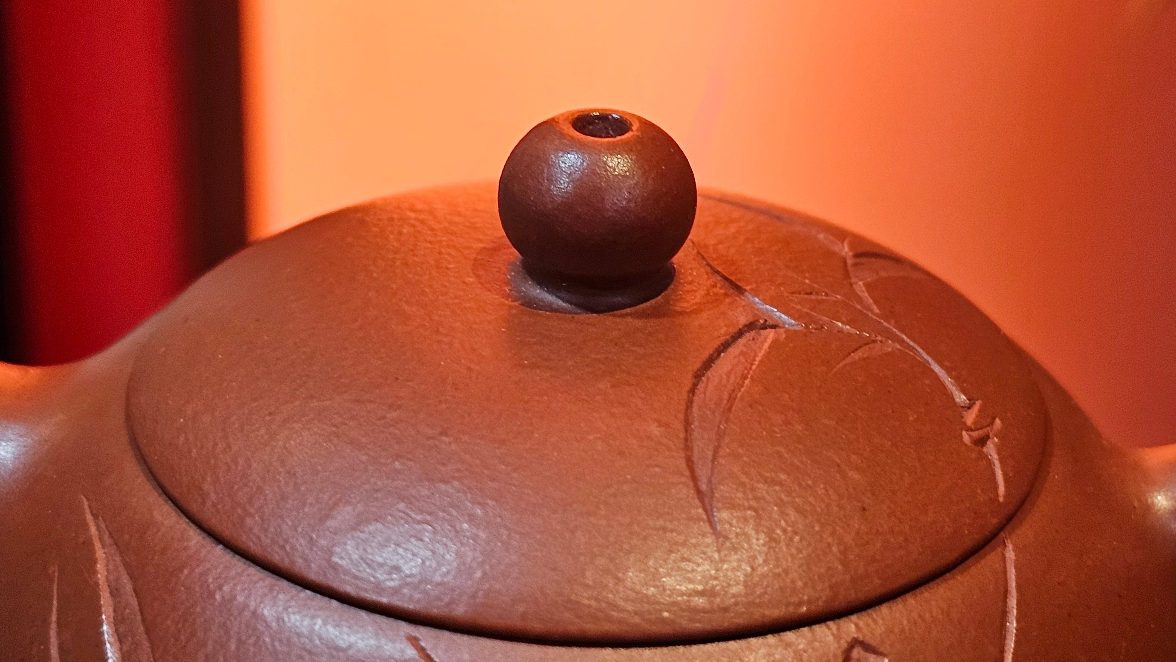 Xi Shi 西施 with Bamboo Engraving 竹刻绘, 171.3ml, Xiao Mei Yao Zhu Ni 小煤窑朱泥, by Collaborative Craftsman Zhai Yi Yao 翟一耀 and Craftsman Yi De Shu 一德书  ~ Congratulations to Mr PW., 1358hrs 12th June 2025, Kraków, Poland 🇵🇱.