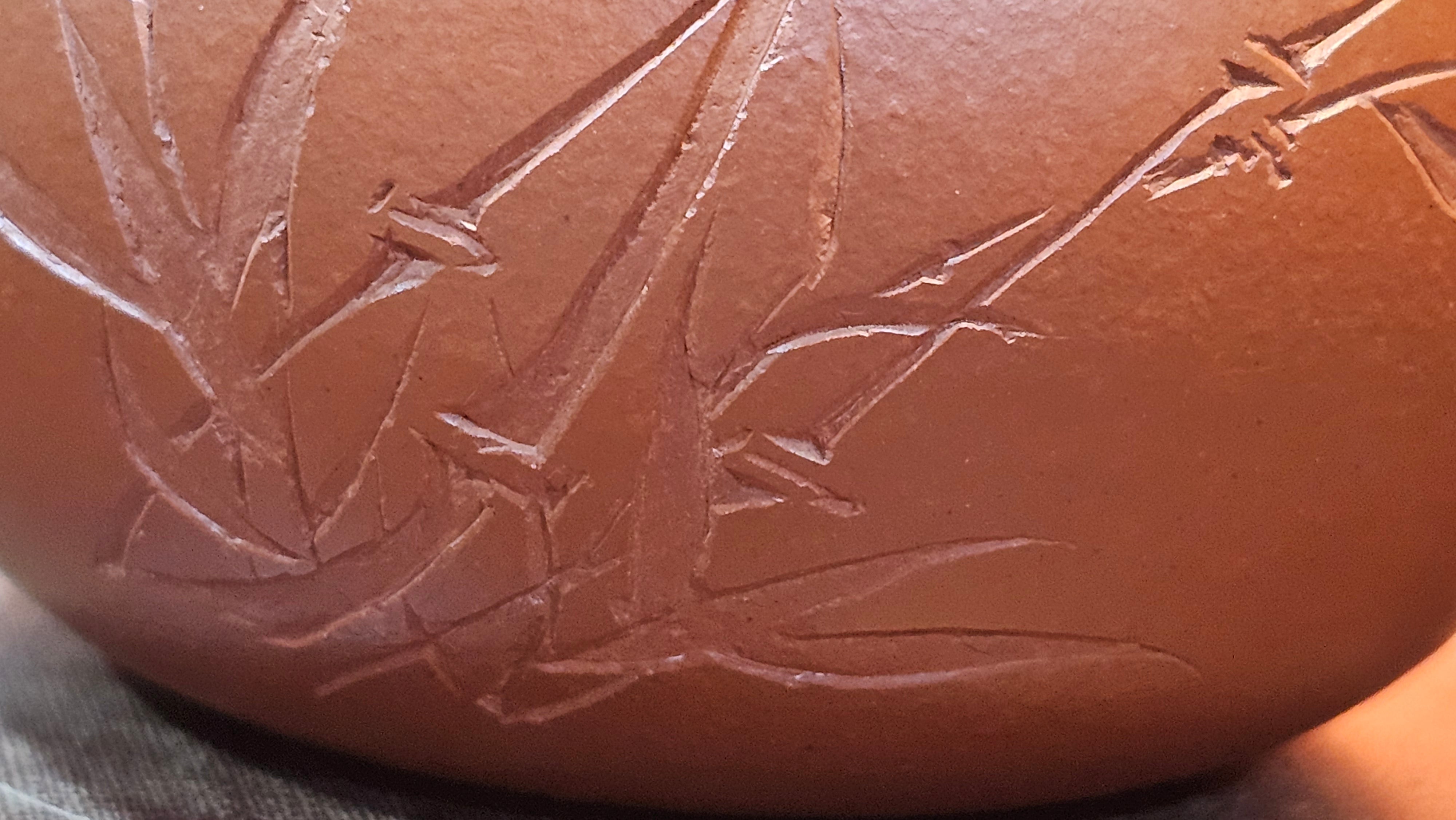 Xi Shi 西施 with Bamboo Engraving 竹刻绘, 171.3ml, Xiao Mei Yao Zhu Ni 小煤窑朱泥, by Collaborative Craftsman Zhai Yi Yao 翟一耀 and Craftsman Yi De Shu 一德书  ~ Congratulations to Mr PW., 1358hrs 12th June 2025, Kraków, Poland 🇵🇱.