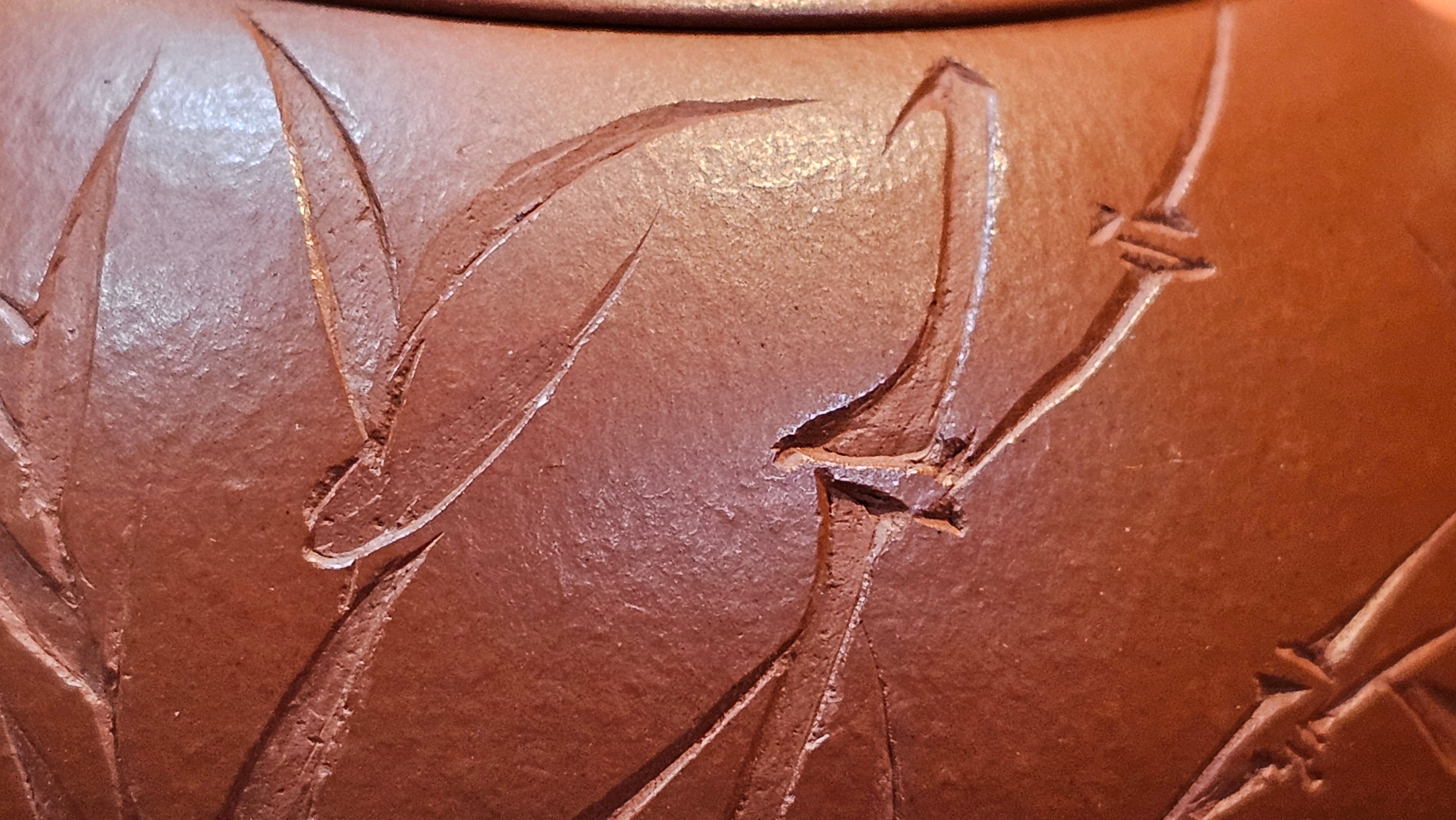 Xi Shi 西施 with Bamboo Engraving 竹刻绘, 171.3ml, Xiao Mei Yao Zhu Ni 小煤窑朱泥, by Collaborative Craftsman Zhai Yi Yao 翟一耀 and Craftsman Yi De Shu 一德书  ~ Congratulations to Mr PW., 1358hrs 12th June 2025, Kraków, Poland 🇵🇱.