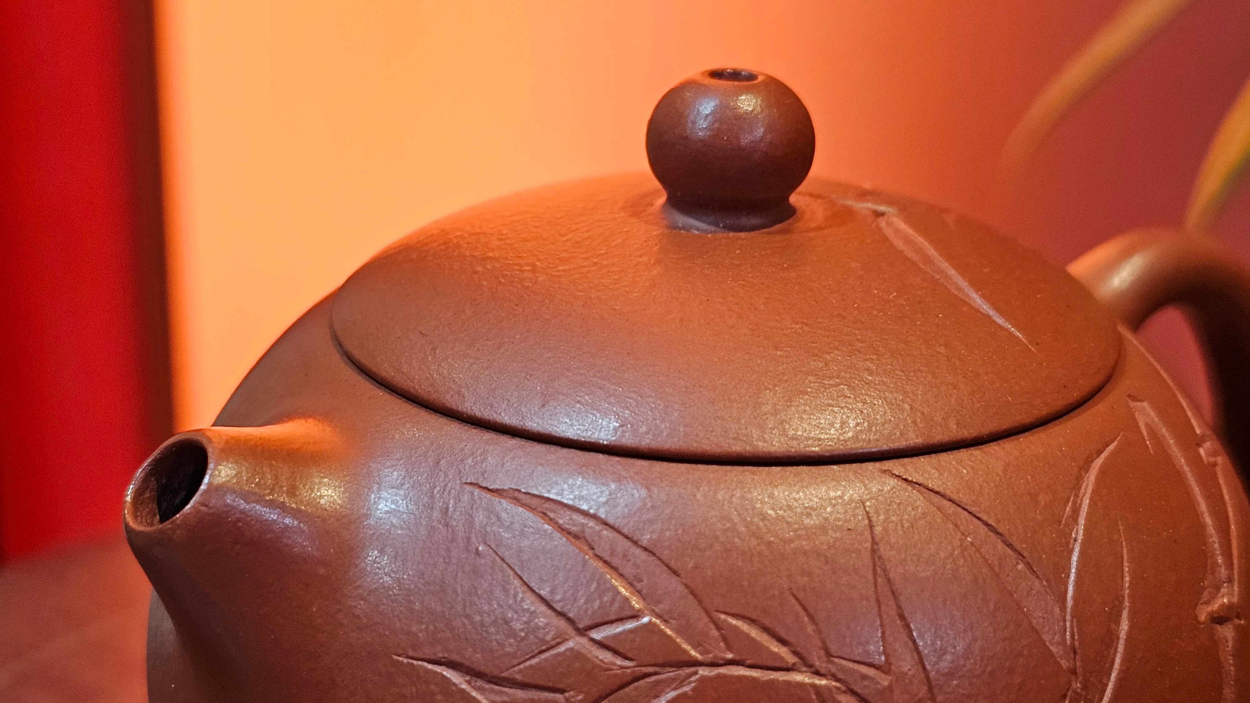 Xi Shi 西施 with Bamboo Engraving 竹刻绘, 171.3ml, Xiao Mei Yao Zhu Ni 小煤窑朱泥, by Collaborative Craftsman Zhai Yi Yao 翟一耀 and Craftsman Yi De Shu 一德书  ~ Congratulations to Mr PW., 1358hrs 12th June 2025, Kraków, Poland 🇵🇱.