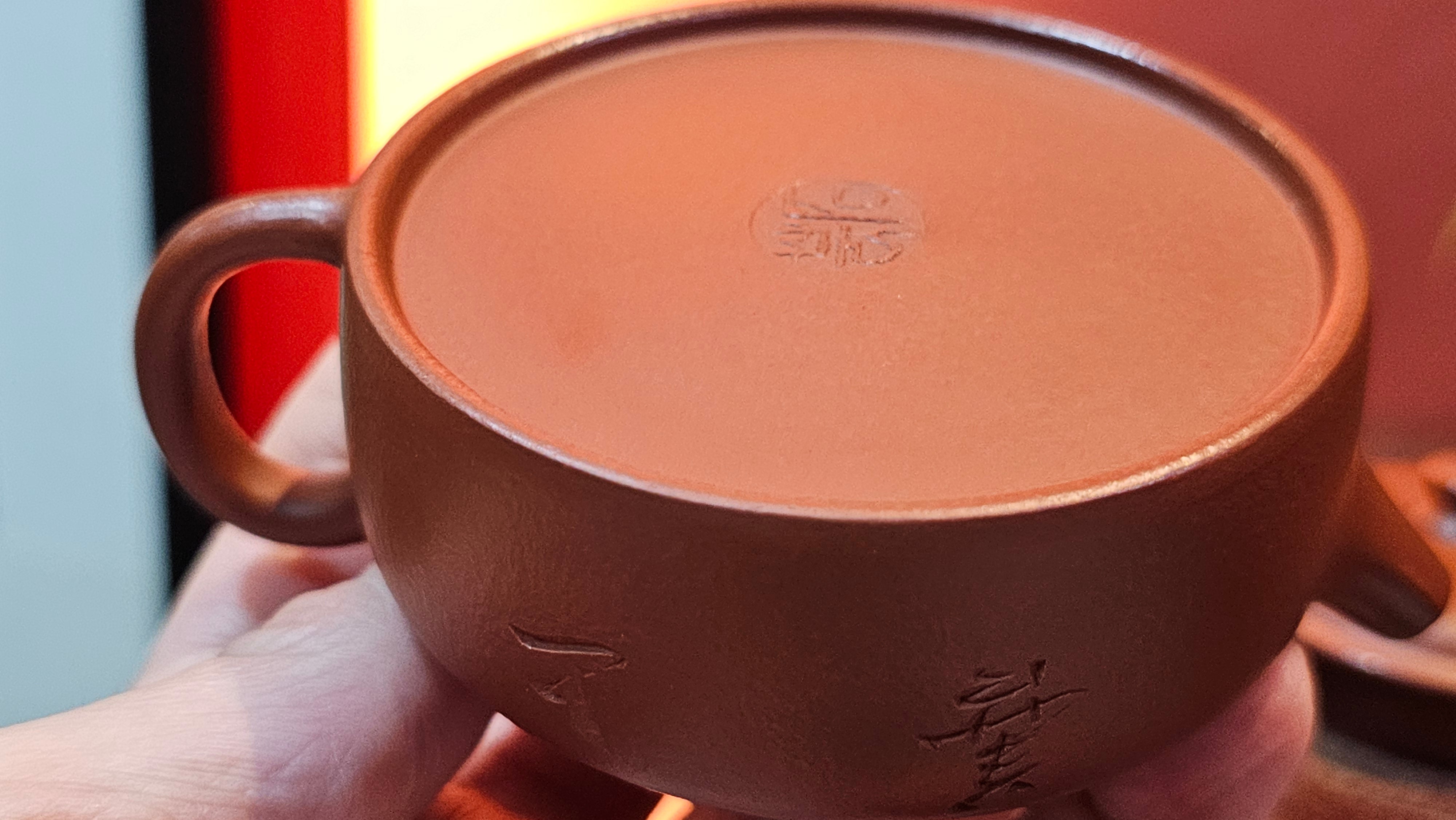 De Zhong 德钟 (Ai De Zhong 矮德钟), "上善若水", 122.8ml, Xiao Mei Yao Zhu Ni 小煤窑朱泥,  by Craftsman Shi Yun 石芸 ~ Congratulations to Mr C.T., 0048hrs 16th June 2025, MS.