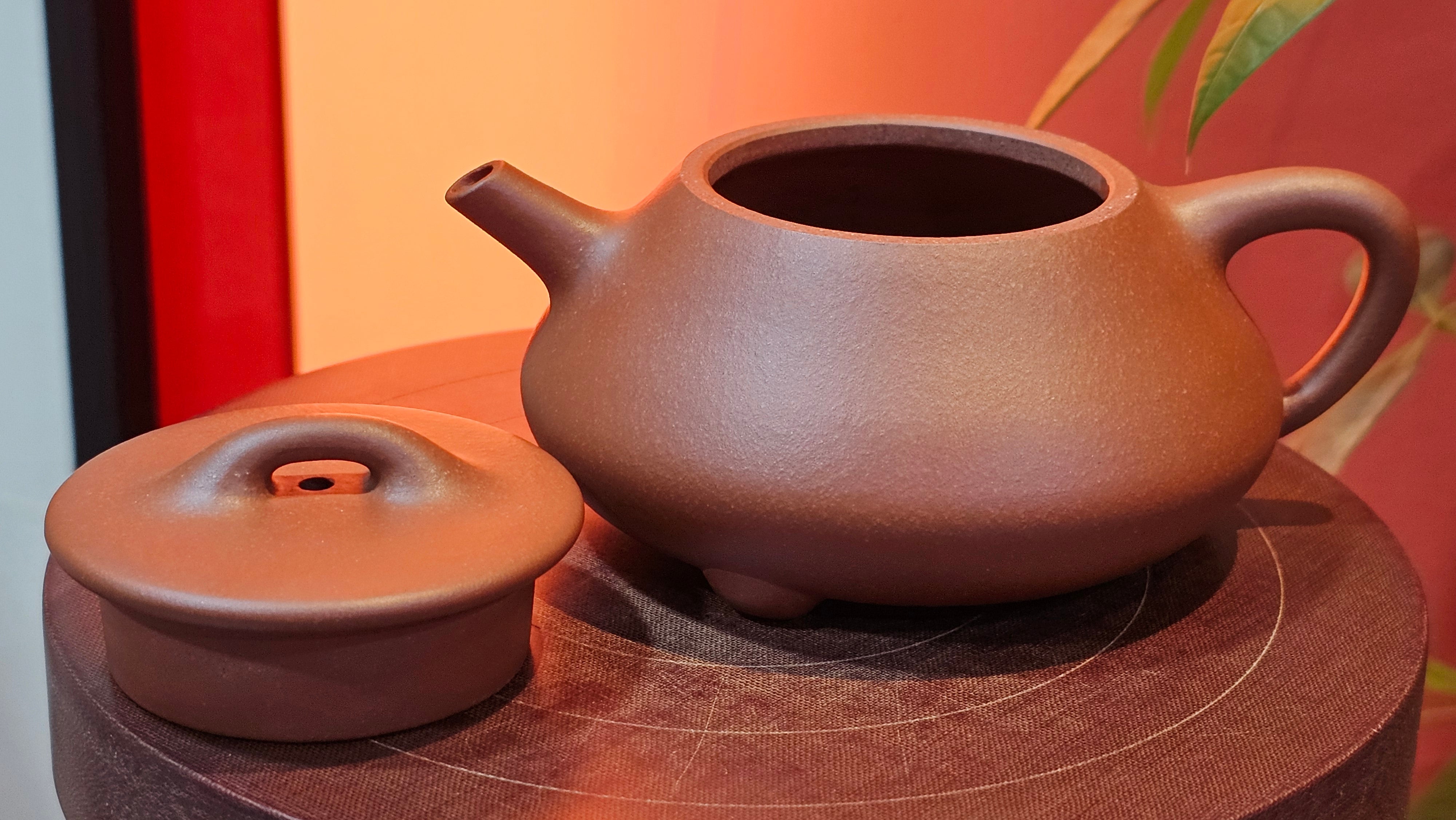 Shuo Piao 硕瓢, 221.3ml, Zi Ni 紫泥, by our Collaborative Craftsman Chen Huan 陈欢 ~ Congratulations to Mr R., 1728hrs 14th June 2025, Miami, FL.