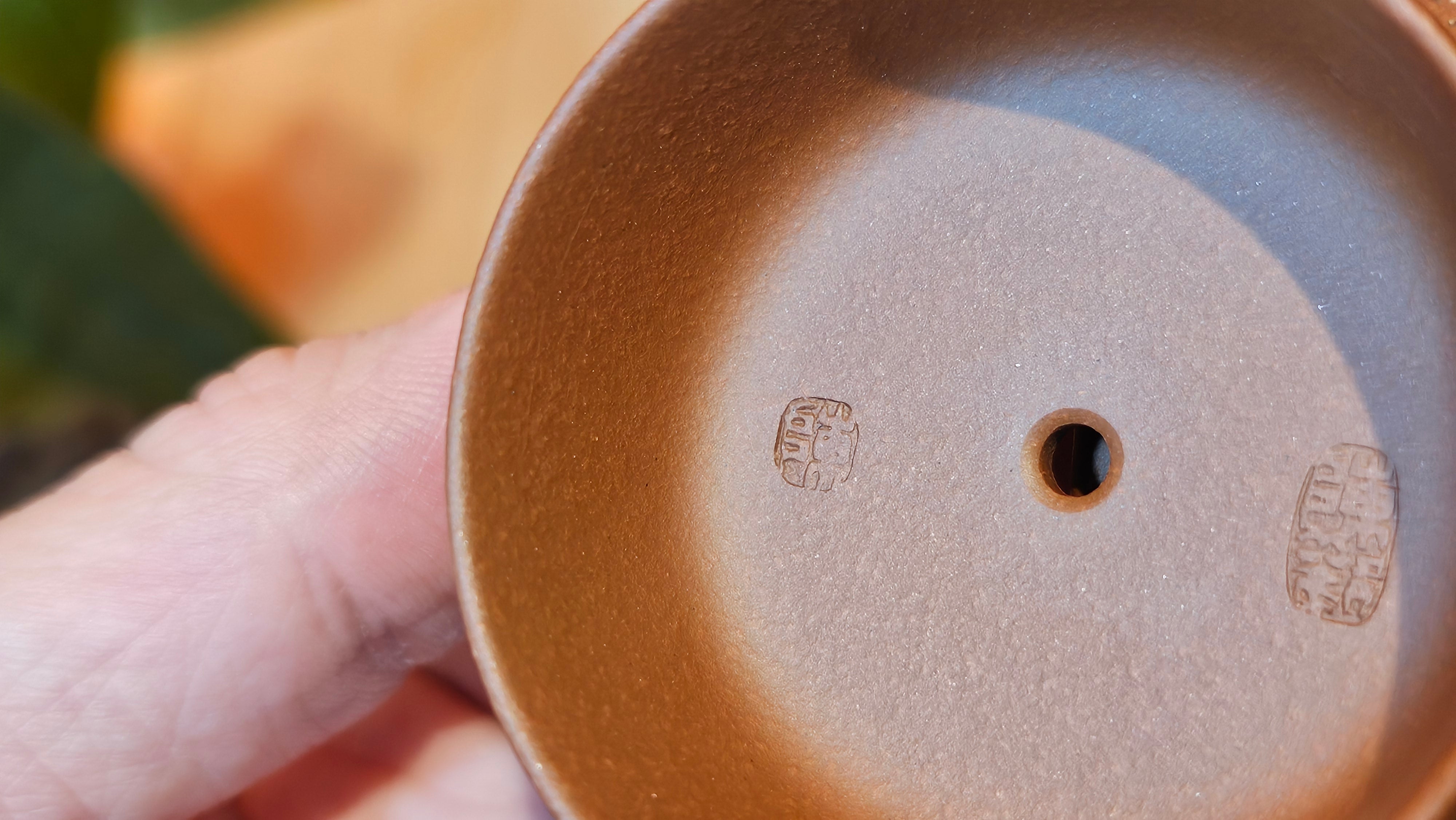 Shuo Piao 硕瓢, 221.3ml, Zi Ni 紫泥, by our Collaborative Craftsman Chen Huan 陈欢 ~ Congratulations to Mr R., 1728hrs 14th June 2025, Miami, FL.