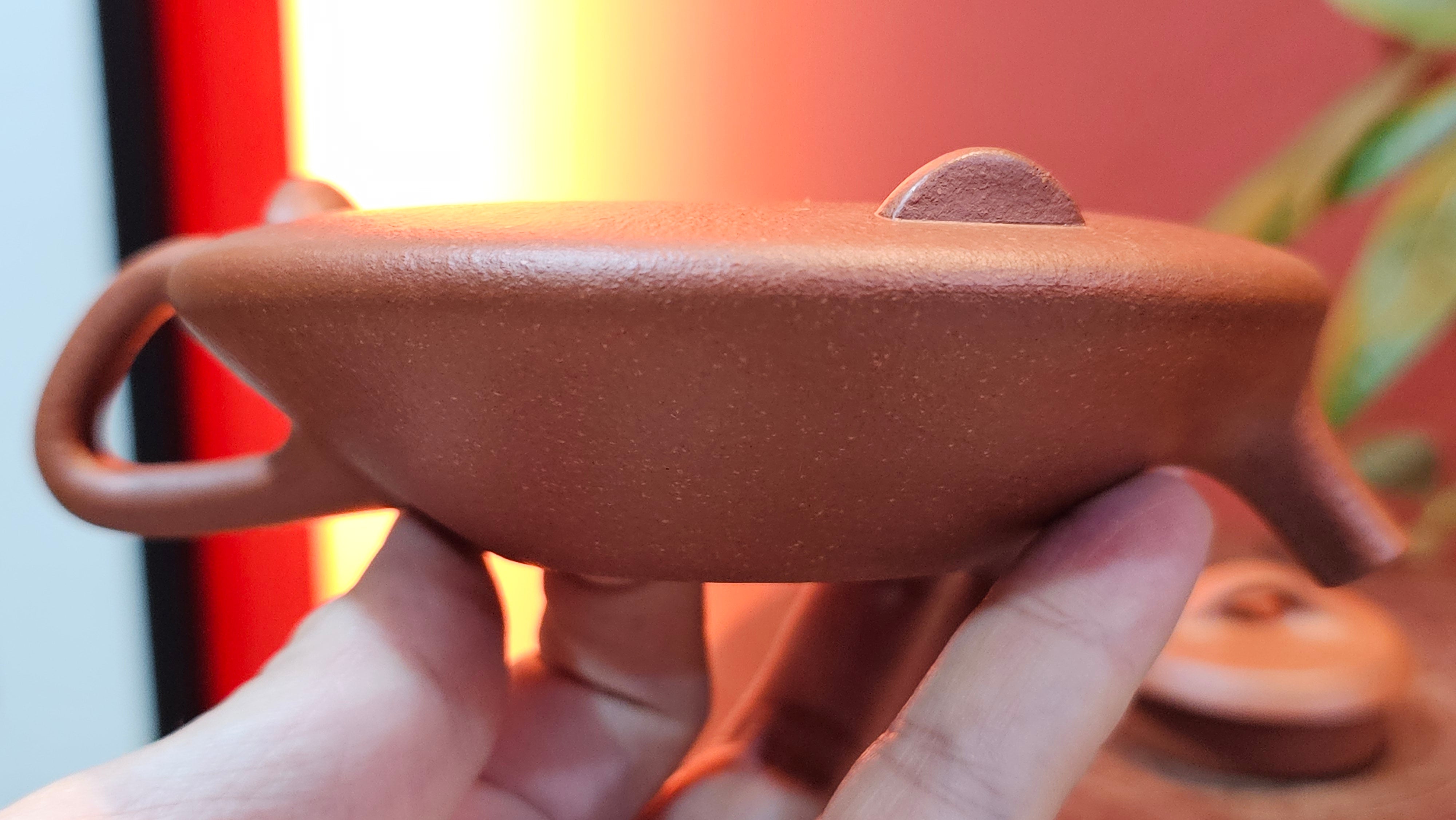 He Piao 合瓢, 151.0ml, Hong Jiang Po Ni 红降坡泥, by Craftsman Chen Gui Zhi 陈桂枝。(Red JiangPoNi is rarer than Yellow JiangPoNi, XiaoMeiYao ZhuNi & ZhaoZhuang ZhuNi) ~ Congratulations to Mr J.T., 0838hrs 20th June 2025, Chippendale, Australia 🇦🇺.