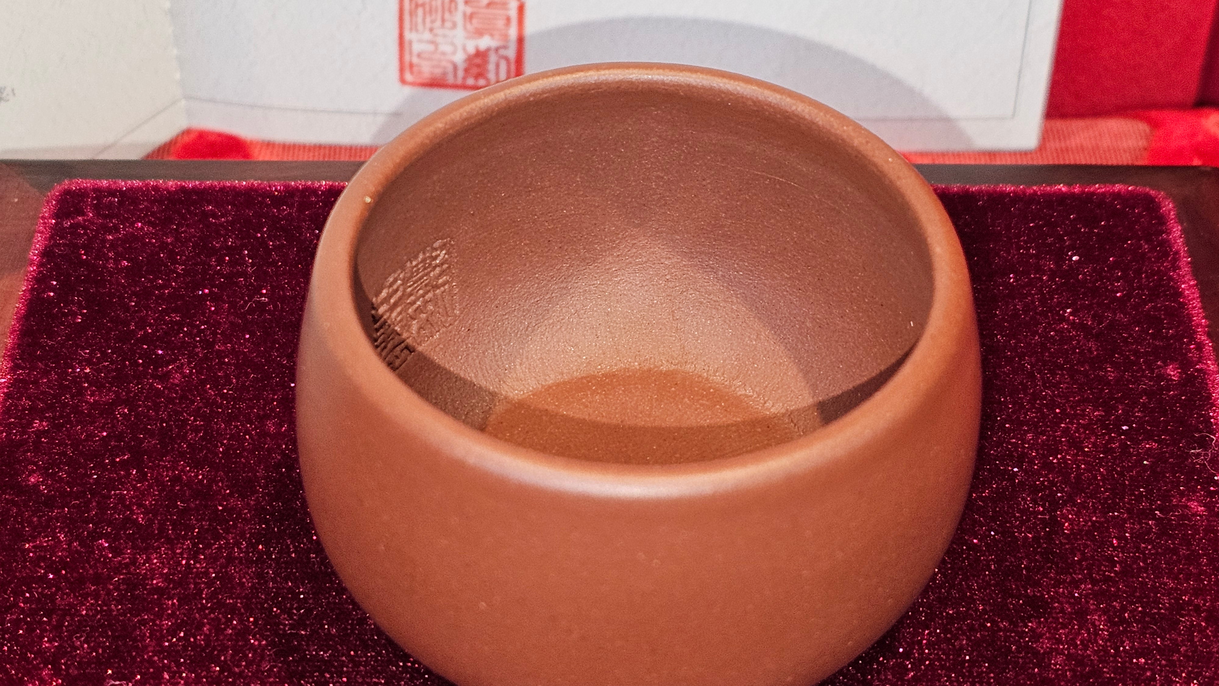 《杯》"Bei" ~ Cup, 100.6ml (when full), Di Cao Qing Zi Ni 底槽青紫泥 ~ Crafted by L3A Consummate Master Artist Li Yan Ru 李艳如 ~ Congratulations to Mr T.A., 1939hrs 24th June 2025, Samorin, Slovakia 🇸🇰.