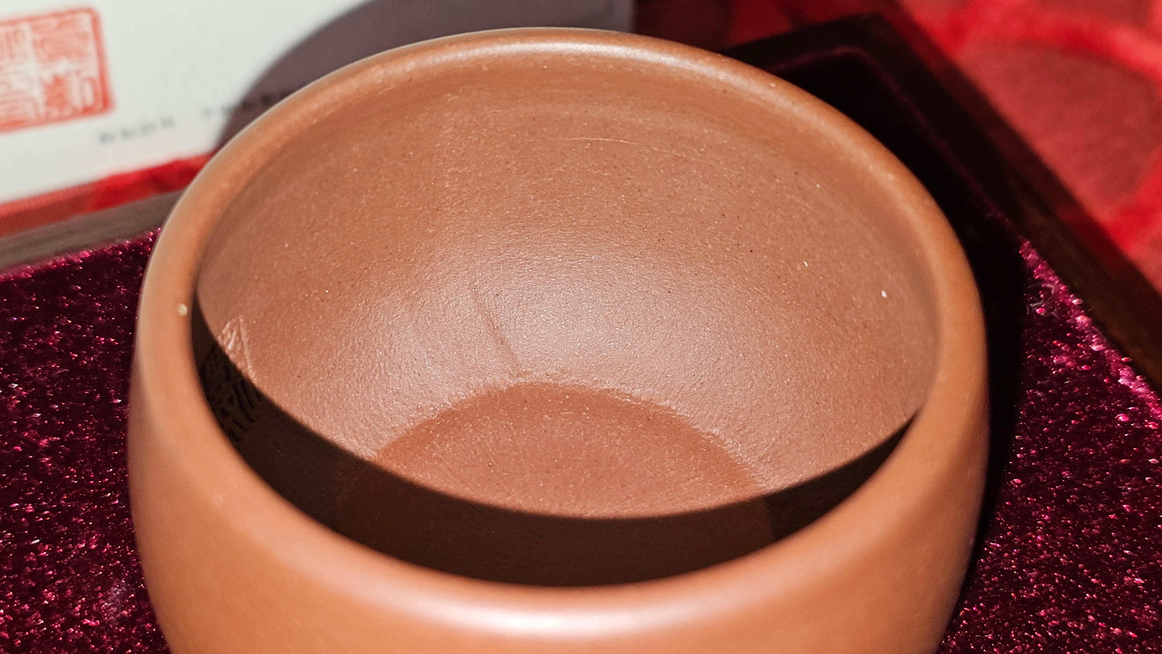 《杯》"Bei" ~ Cup, 100.6ml (when full), Di Cao Qing Zi Ni 底槽青紫泥 ~ Crafted by L3A Consummate Master Artist Li Yan Ru 李艳如 ~ Congratulations to Mr T.A., 1939hrs 24th June 2025, Samorin, Slovakia 🇸🇰.