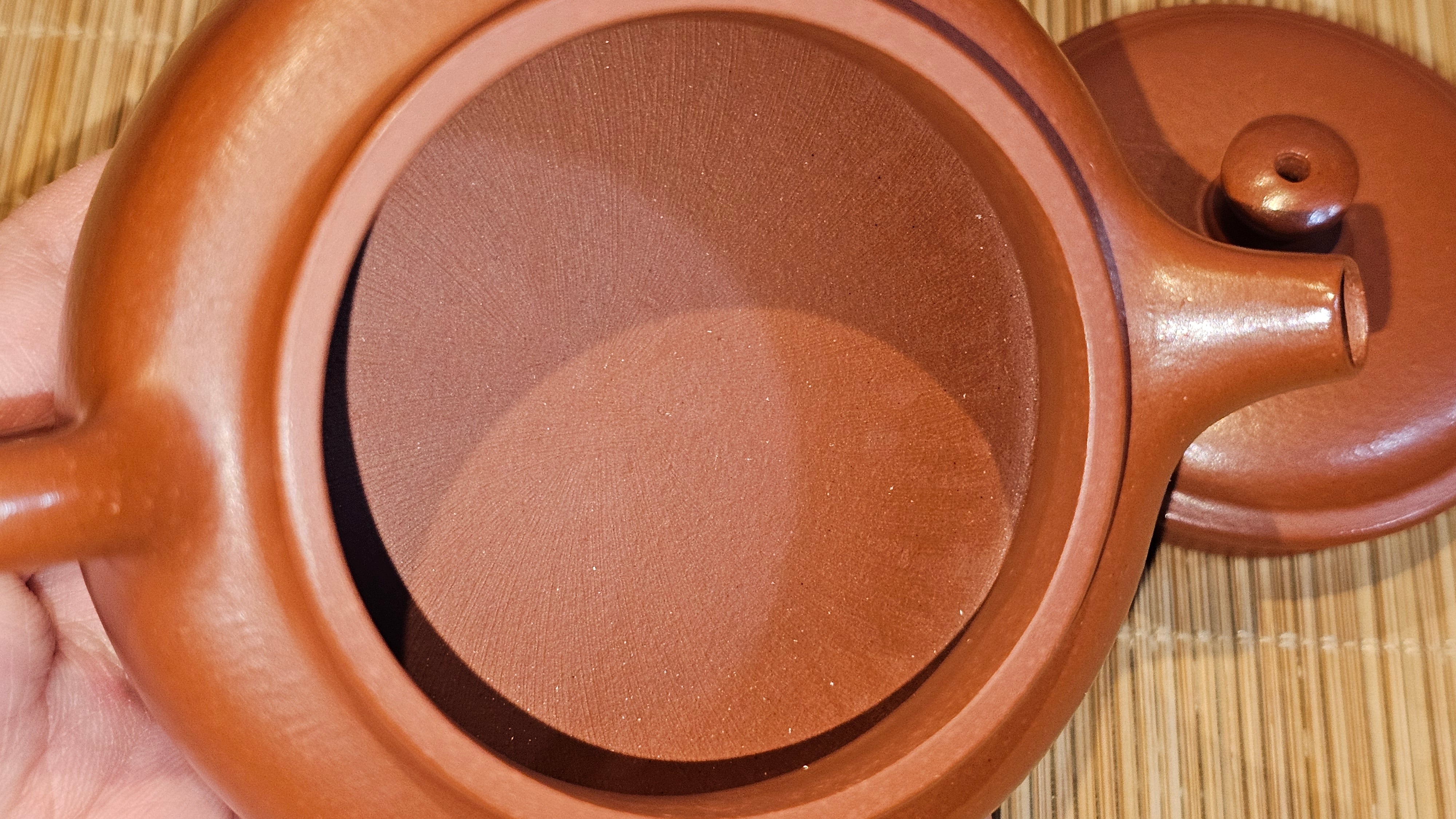 De Zhong 德钟 (Ai De Zhong 矮德钟), 120.9ml, Xiao Mei Yao Zhu Ni 小煤窑朱泥, by Craftsman Shi Yun 石芸 ~ Congratulations to Mr J.A., 1031hrs 5th July 2025, Farmville, NC.