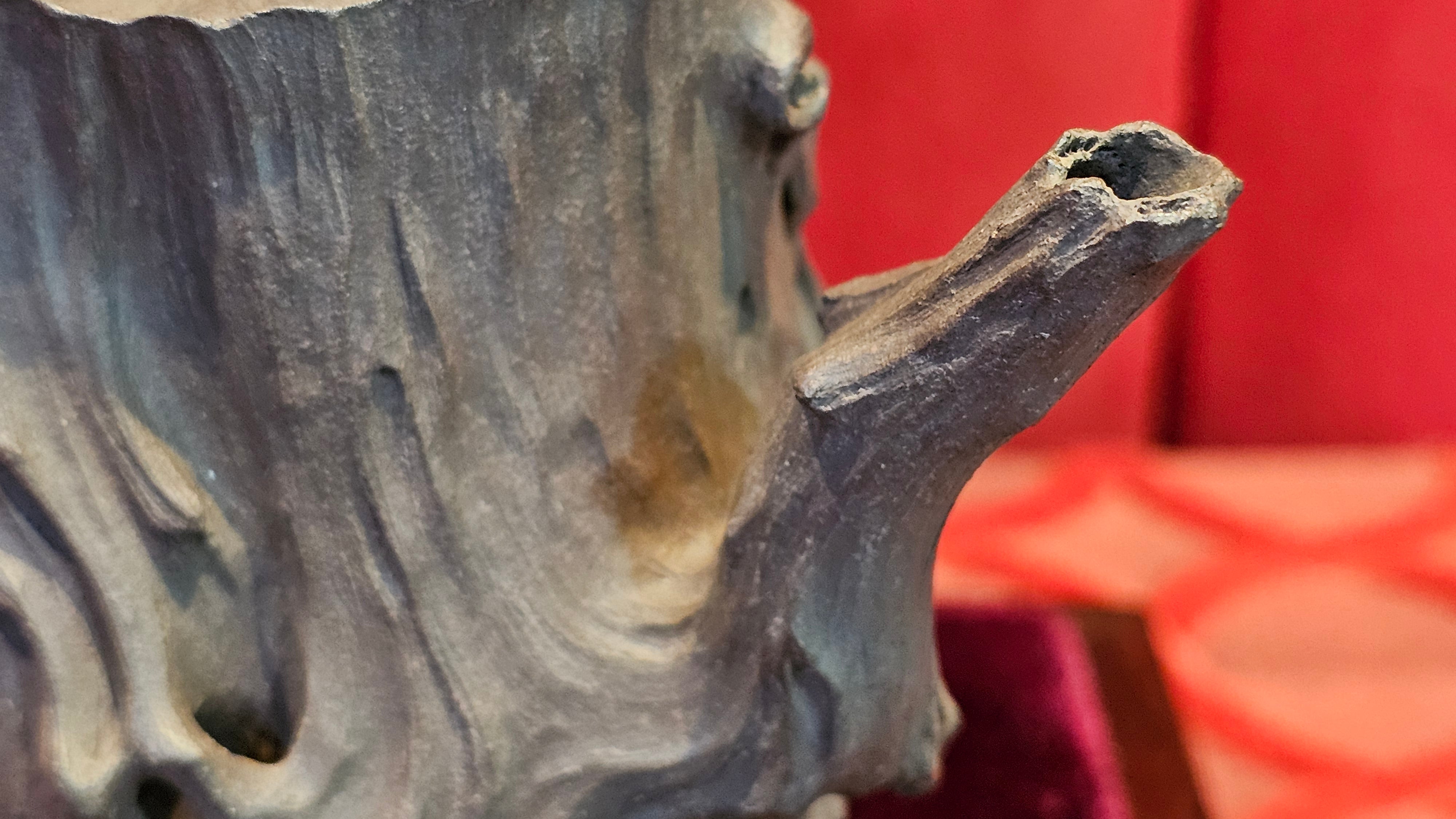 Commissioned work for Patron Mr Engel accomplished: Assoc Master 张雪磊 Zhang Xue Lei crafting the World Debut Ornate ZiSha Work Taking After The "Methuselah" Bristlecone Pine of North America. ~ Part 2 ~ 173 photos.