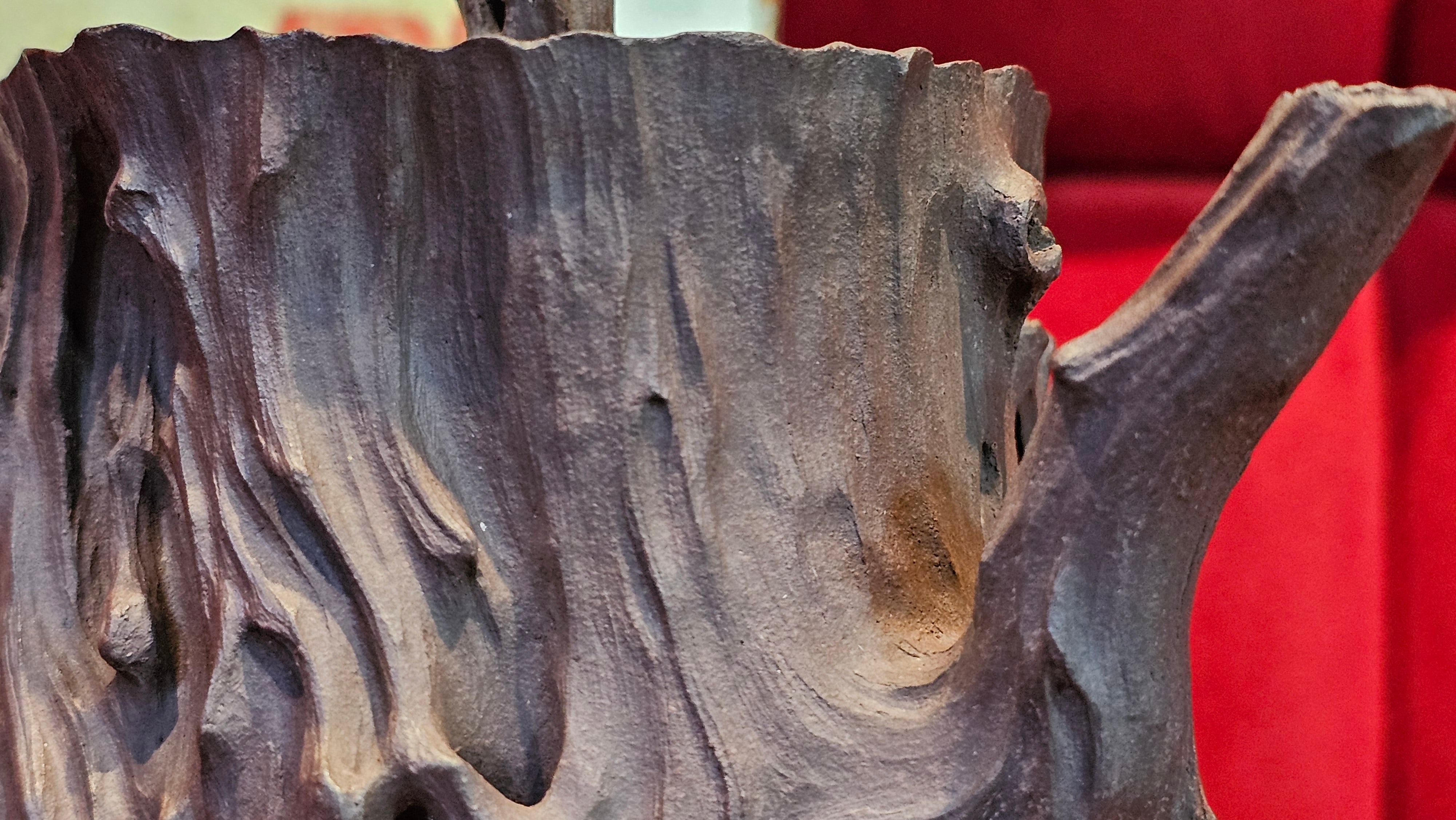 Commissioned work for Patron Mr Engel accomplished: Assoc Master 张雪磊 Zhang Xue Lei crafting the World Debut Ornate ZiSha Work Taking After The "Methuselah" Bristlecone Pine of North America. ~ Part 2 ~ 173 photos.