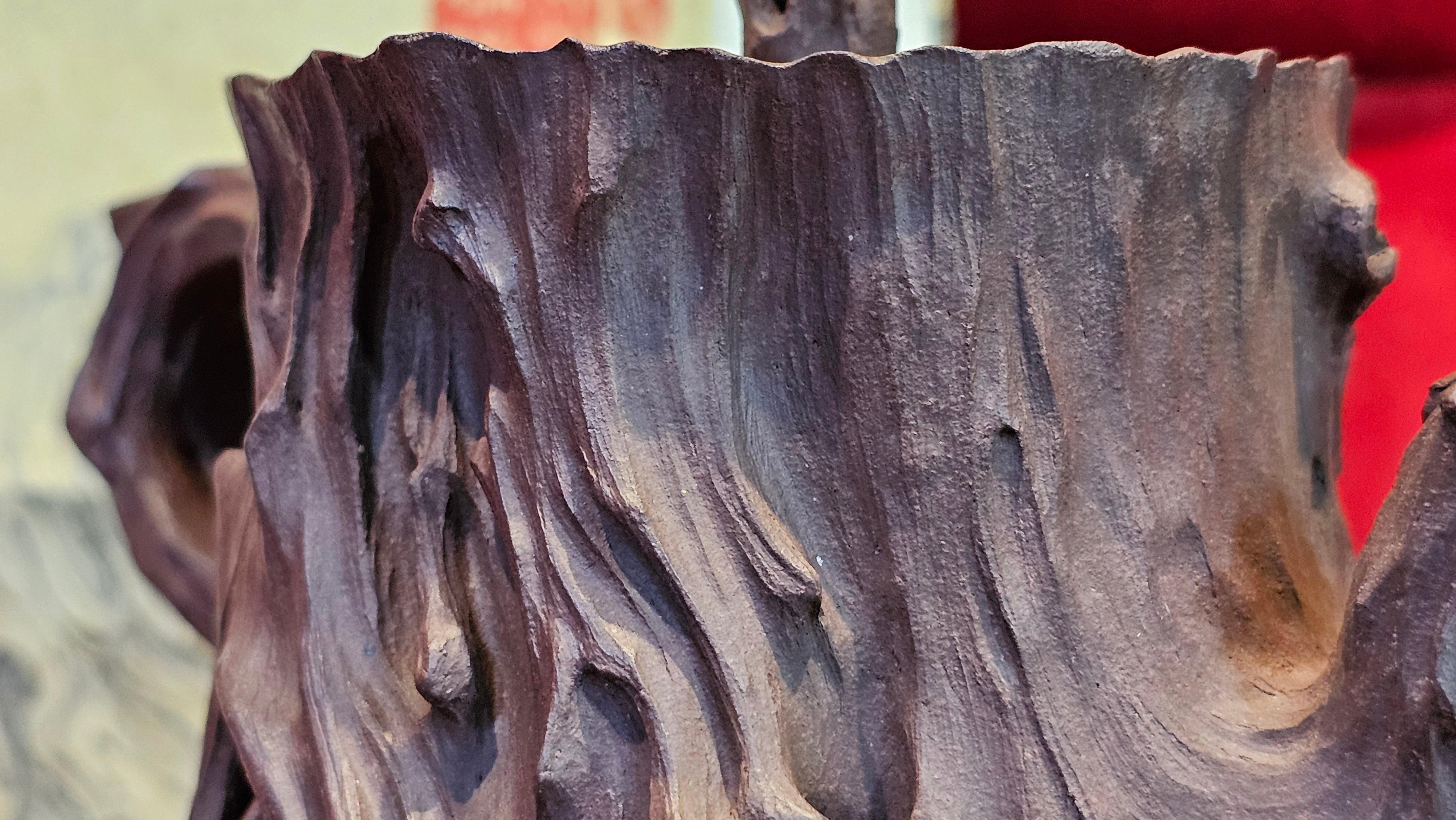 Commissioned work for Patron Mr Engel accomplished: Assoc Master 张雪磊 Zhang Xue Lei crafting the World Debut Ornate ZiSha Work Taking After The "Methuselah" Bristlecone Pine of North America. ~ Part 2 ~ 173 photos.