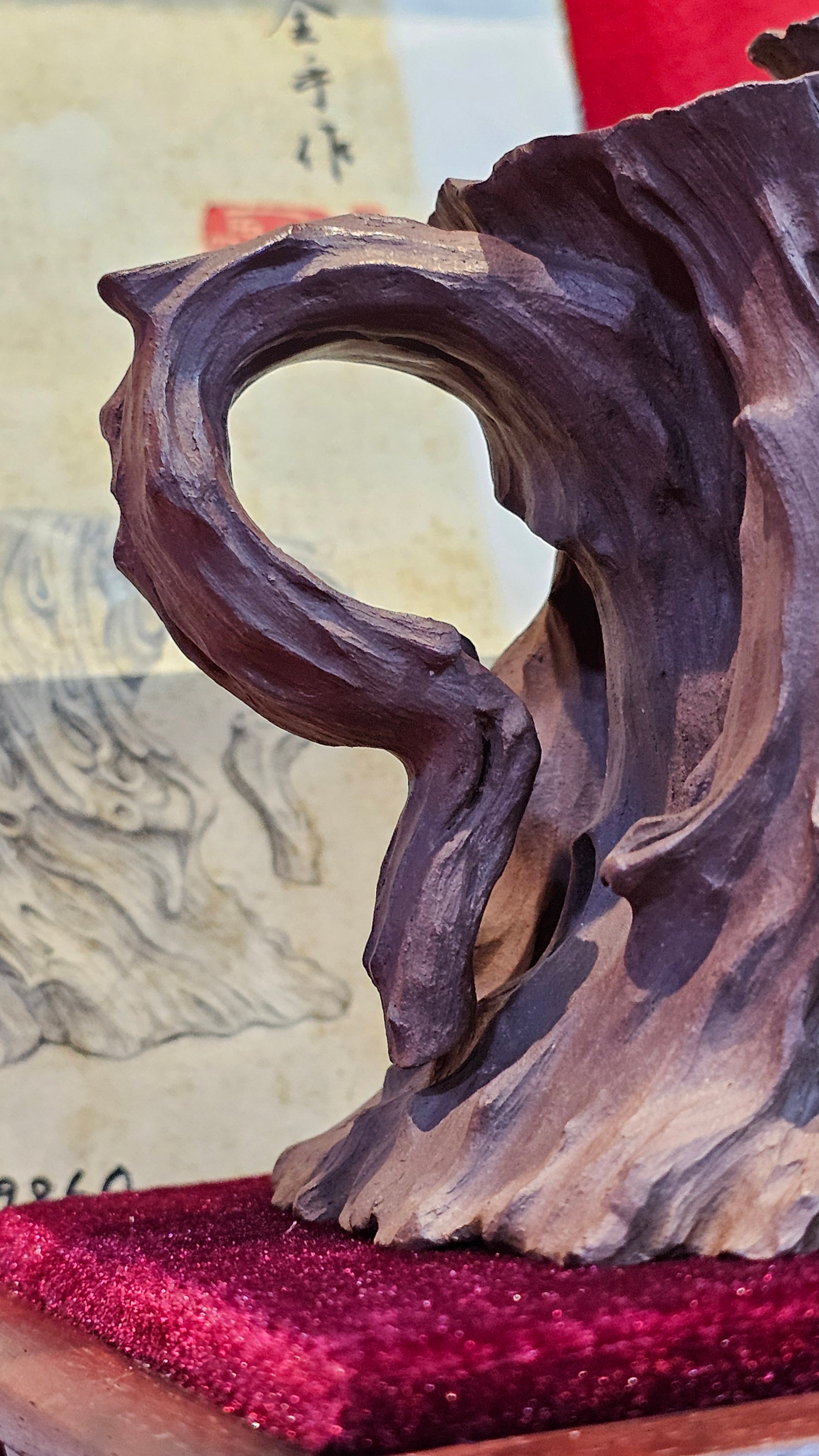 Commissioned work for Patron Mr Engel accomplished: Assoc Master 张雪磊 Zhang Xue Lei crafting the World Debut Ornate ZiSha Work Taking After The "Methuselah" Bristlecone Pine of North America. ~ Part 2 ~ 173 photos.