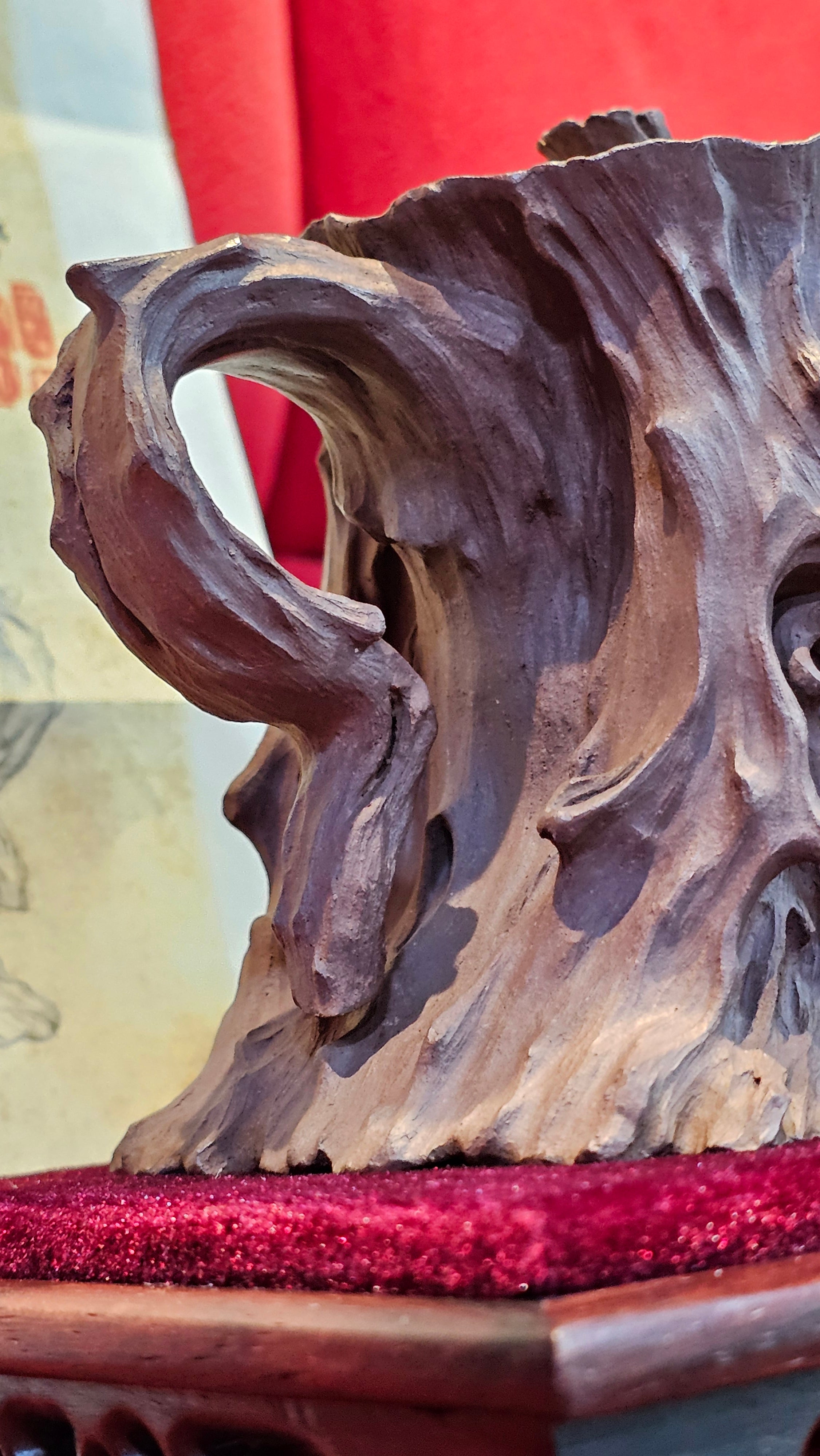 Commissioned work for Patron Mr Engel accomplished: Assoc Master 张雪磊 Zhang Xue Lei crafting the World Debut Ornate ZiSha Work Taking After The "Methuselah" Bristlecone Pine of North America. ~ Part 2 ~ 173 photos.