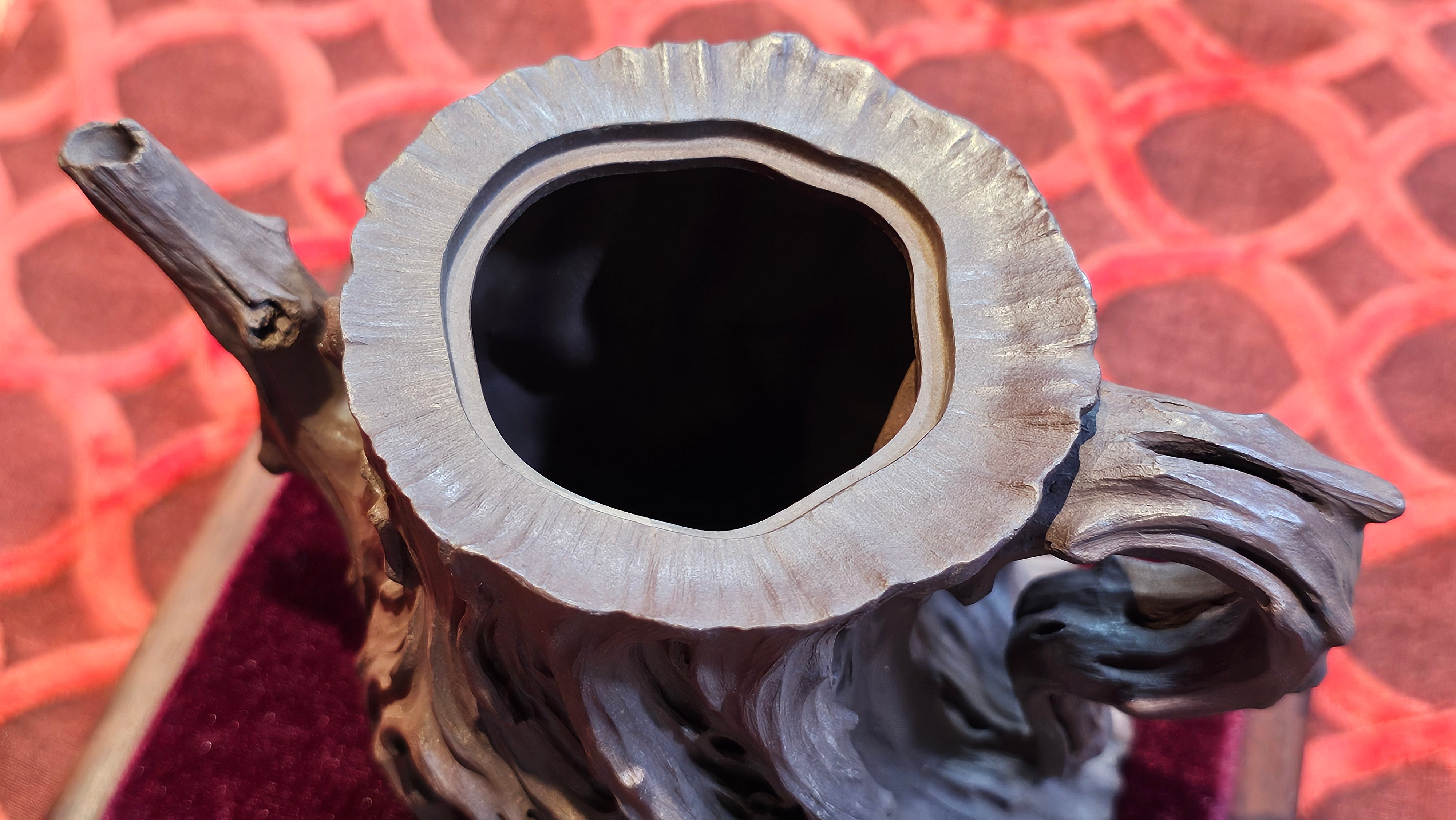 Commissioned work for Patron Mr Engel accomplished: Assoc Master 张雪磊 Zhang Xue Lei crafting the World Debut Ornate ZiSha Work Taking After The "Methuselah" Bristlecone Pine of North America. ~ Part 2 ~ 173 photos.