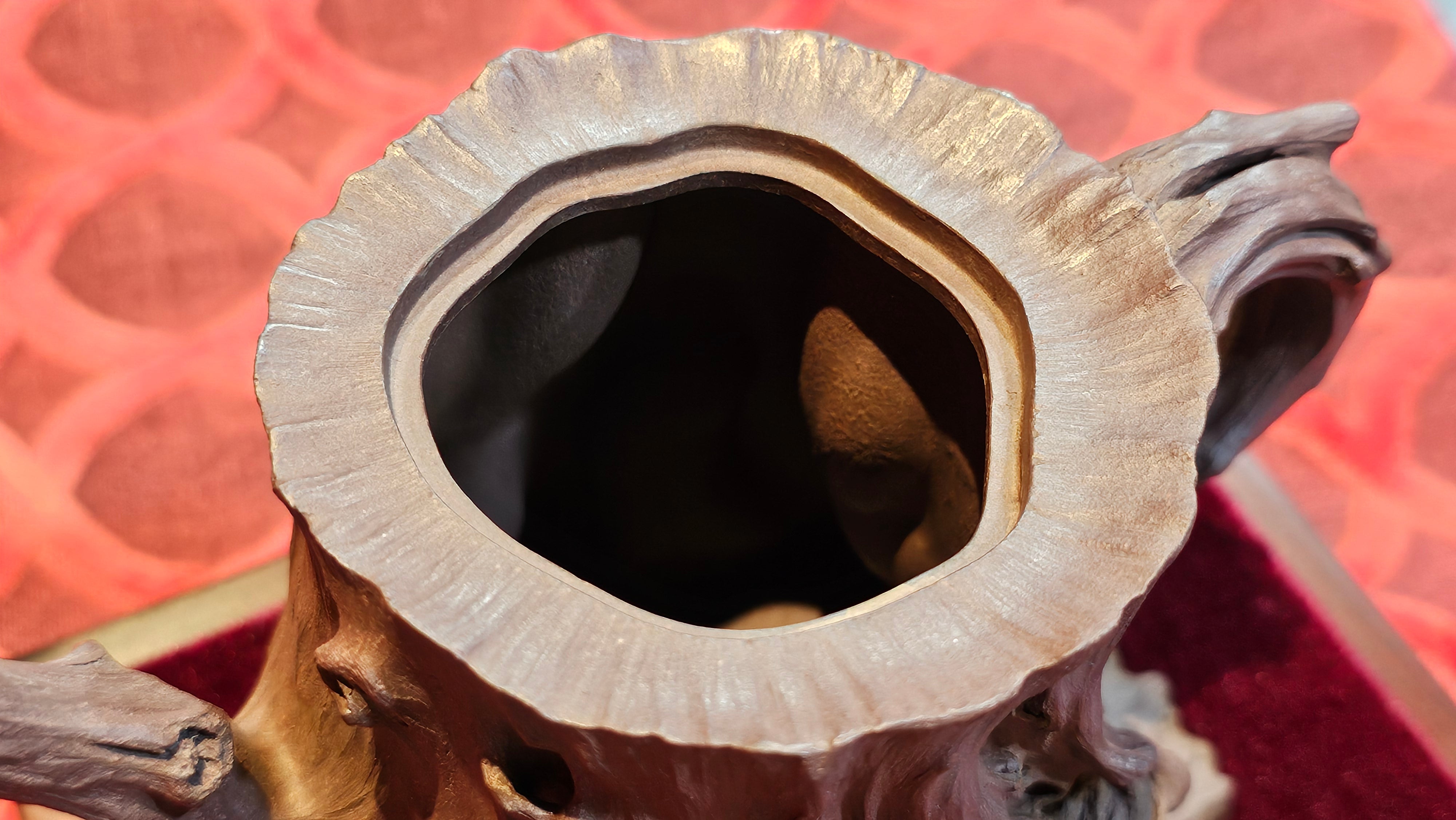 Commissioned work for Patron Mr Engel accomplished: Assoc Master 张雪磊 Zhang Xue Lei crafting the World Debut Ornate ZiSha Work Taking After The "Methuselah" Bristlecone Pine of North America. ~ Part 2 ~ 173 photos.