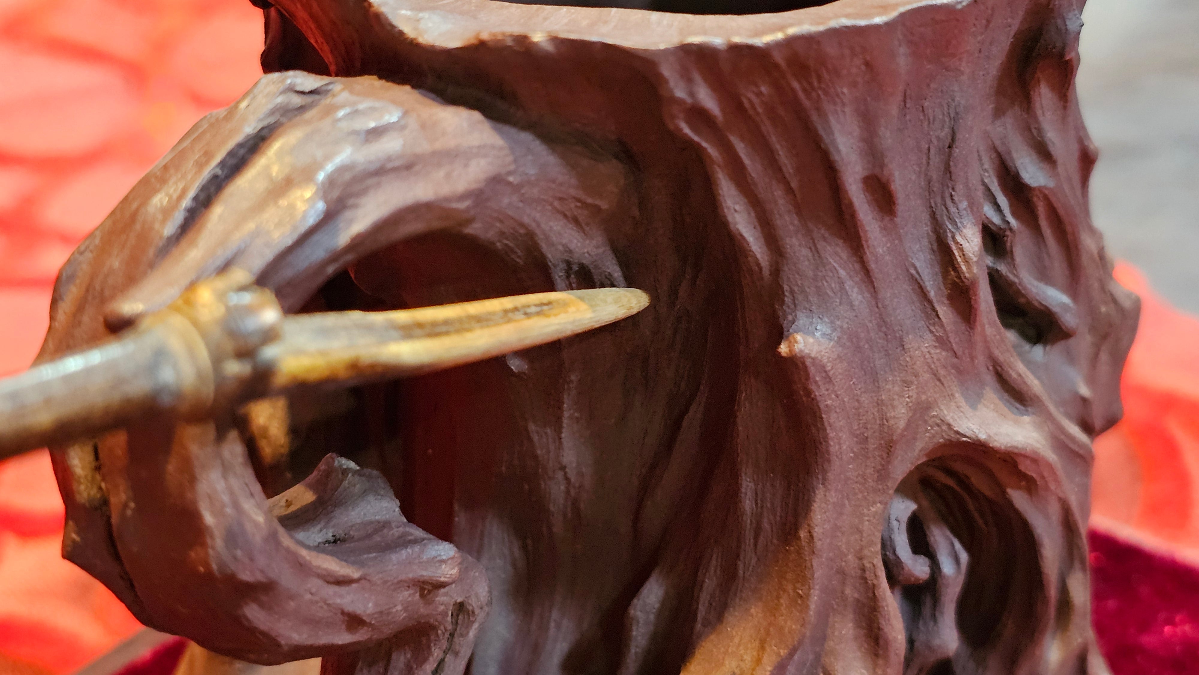 Commissioned work for Patron Mr Engel accomplished: Assoc Master 张雪磊 Zhang Xue Lei crafting the World Debut Ornate ZiSha Work Taking After The "Methuselah" Bristlecone Pine of North America. ~ Part 2 ~ 173 photos.