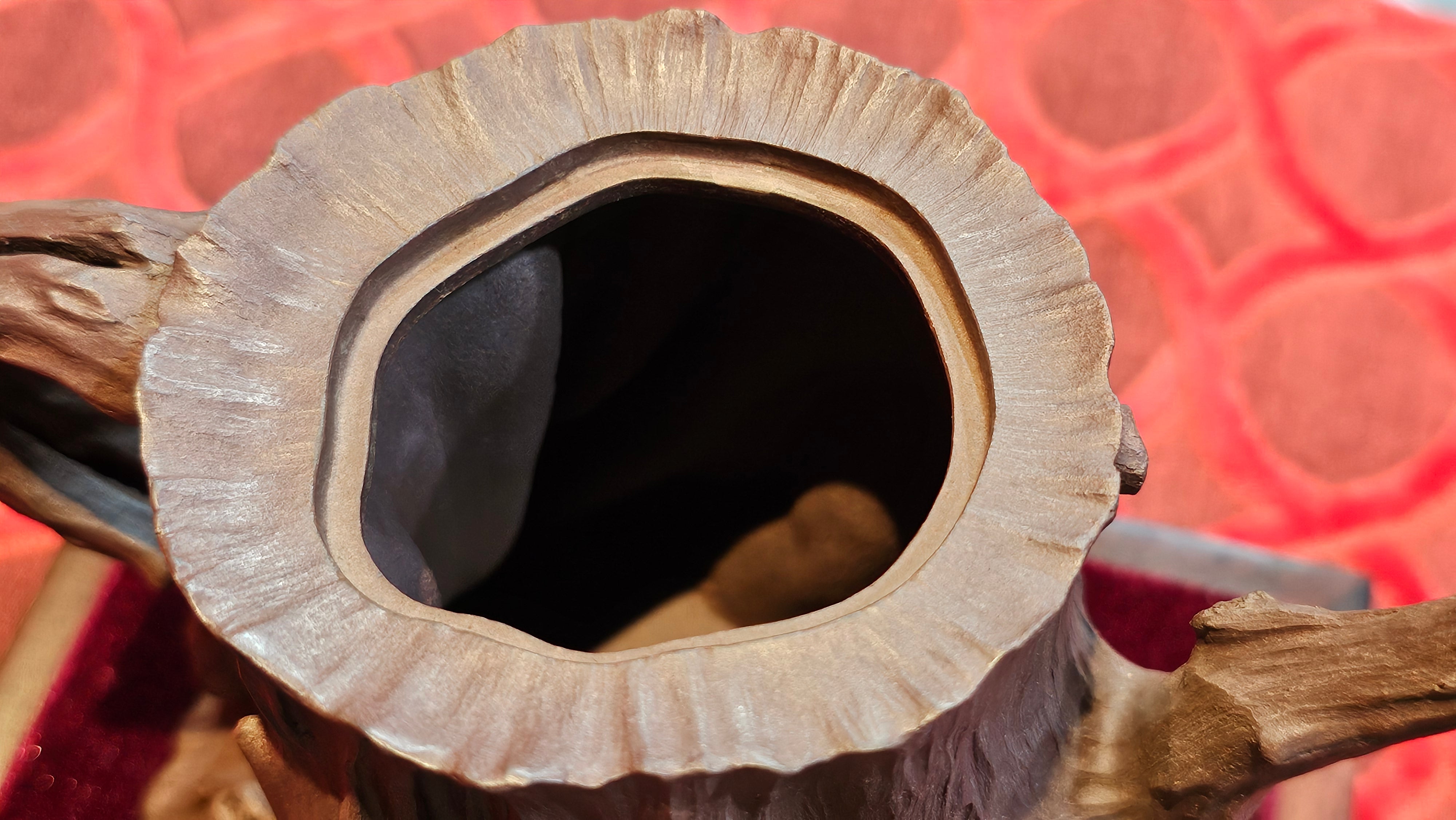 Commissioned work for Patron Mr Engel accomplished: Assoc Master 张雪磊 Zhang Xue Lei crafting the World Debut Ornate ZiSha Work Taking After The "Methuselah" Bristlecone Pine of North America. ~ Part 2 ~ 173 photos.