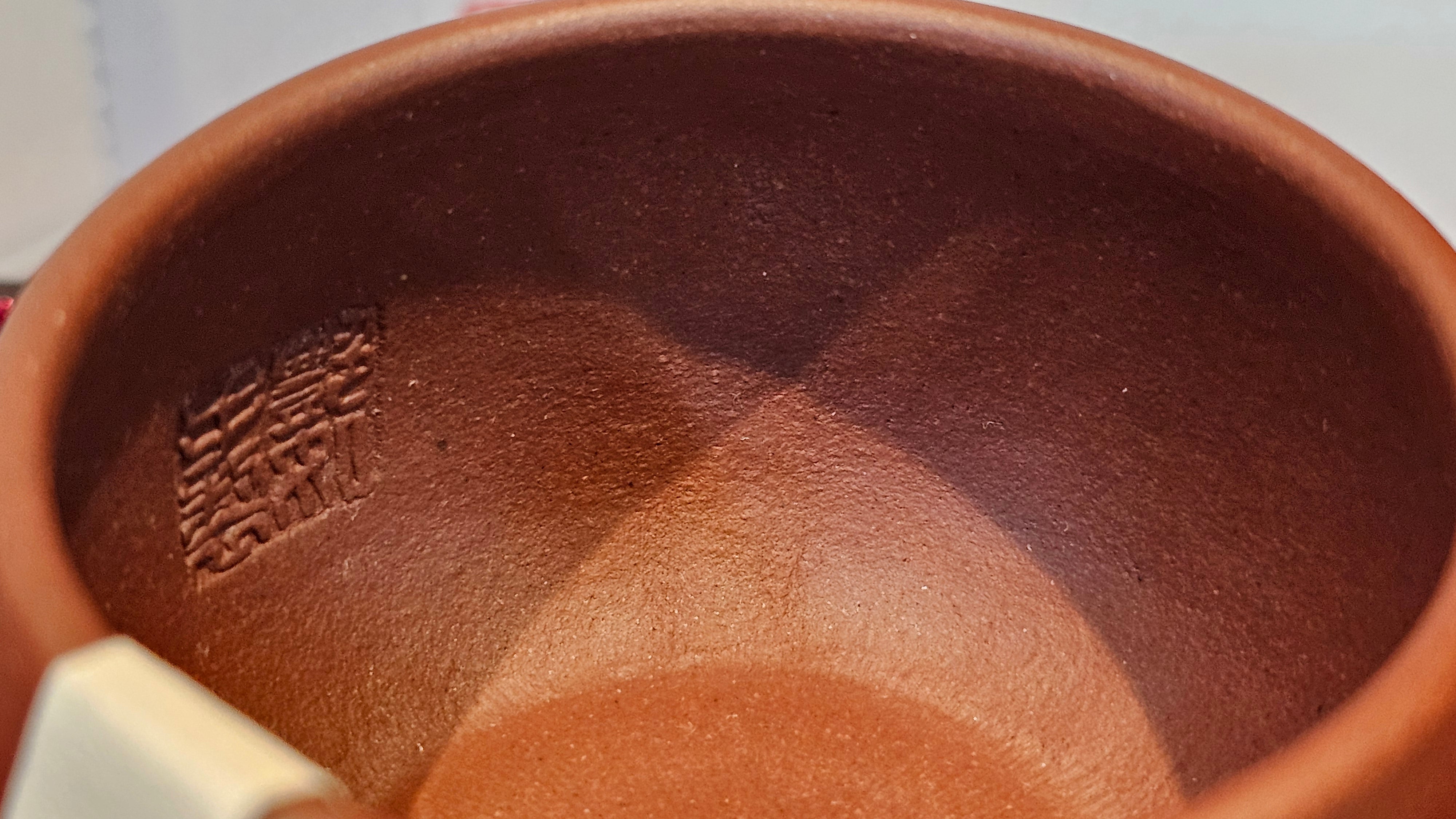 《杯》"Bei" ~ Cup, 104.6ml (when full), Di Cao Qing Zi Ni 底槽青紫泥 ~ Crafted by L3A Consummate Master Artist Li Yan Ru 李艳如 ~ Congratulations to Ms M.!!!, 0412hrs 12th July 2025, Phoenix, AZ.