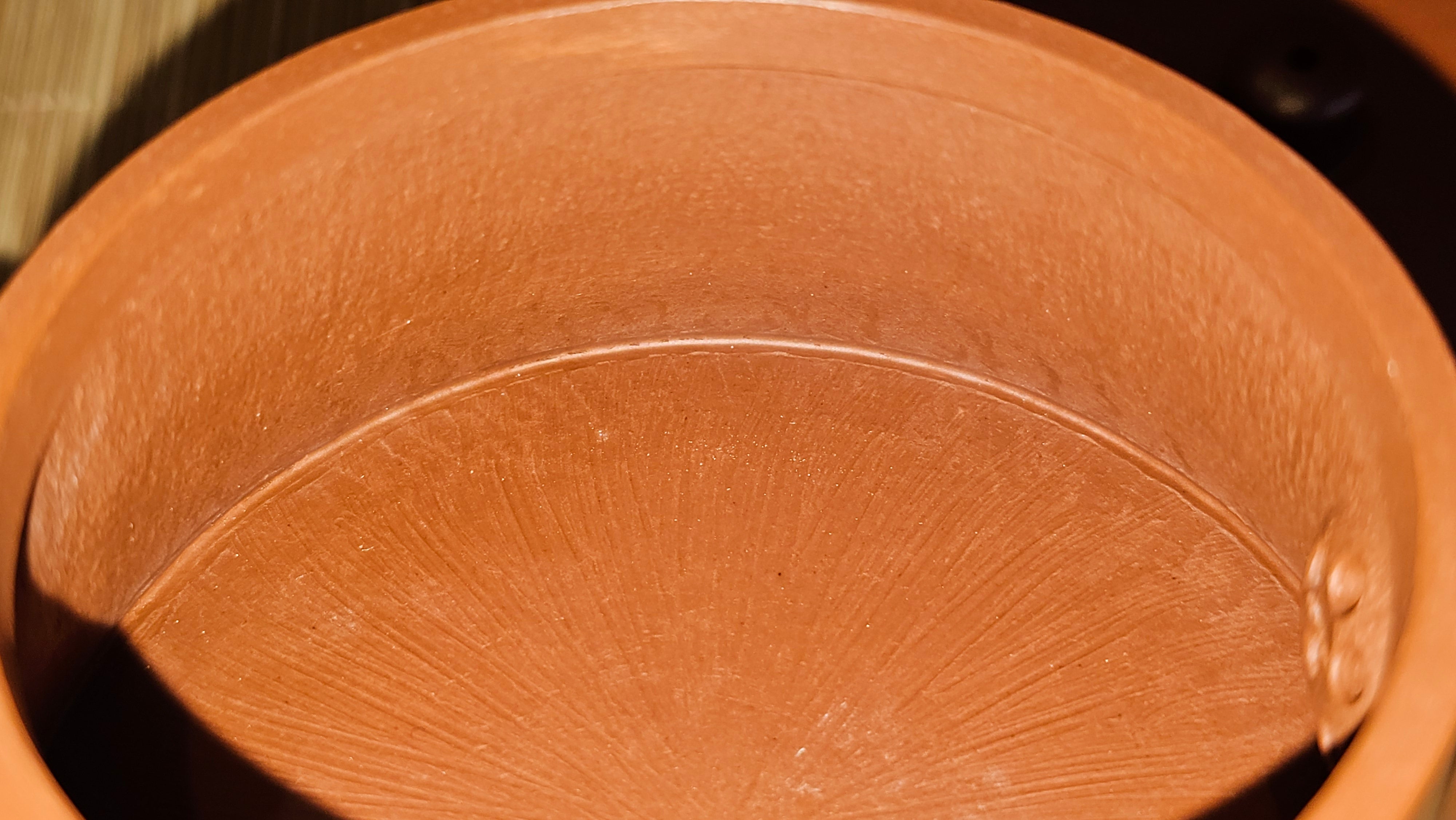 Yun Zhu 云柱 "Pillar of the Heavens", 141.8ml, Xiao Mei Yao Zhu Ni 小煤窑朱泥,  by our Collaborative Craftsman Wang Hui 王慧 ~ "劲竹凌风" and Bamboo Engraving by Craftsman Yi De Shu 一德书 ~ Congratulations to Mr D.!, 1109hrs 16th July 2025, Baldwin Park, CA.