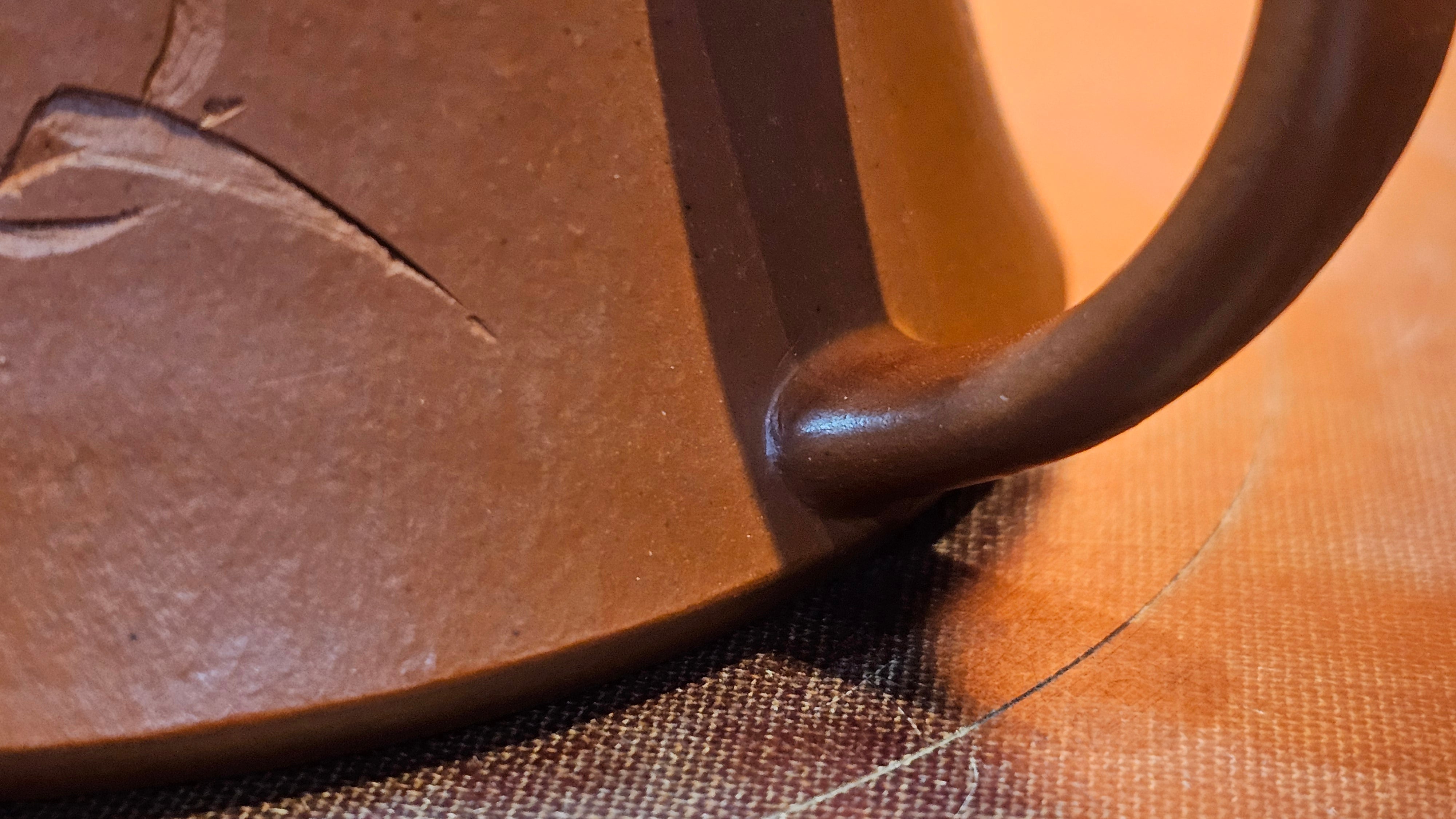 Yun Zhu 云柱 "Pillar of the Heavens", 140.3ml, Xiao Mei Yao Zhu Ni 小煤窑朱泥,  by our Collaborative Craftsman Wang Hui 王慧 ~ "劲竹凌风" and Bamboo Engraving by Craftsman Yi De Shu 一德书 ~ Congratulations to Mr B.H.S., 0015hrs 26th July 2025, Jakarta! Indonesia🇮🇩.