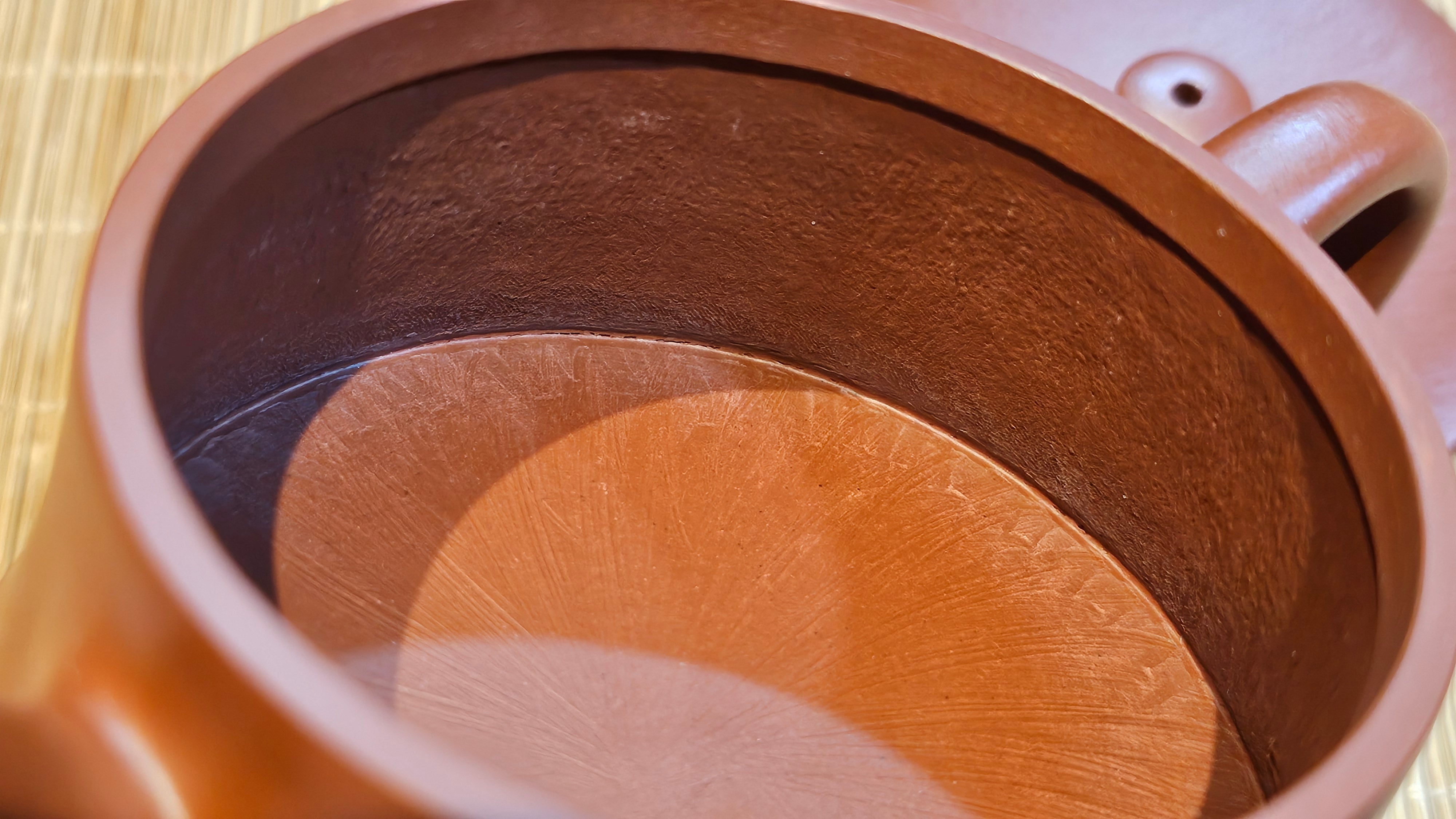 Yun Zhu 云柱 "Pillar of the Heavens", 140.3ml, Xiao Mei Yao Zhu Ni 小煤窑朱泥,  by our Collaborative Craftsman Wang Hui 王慧 ~ "劲竹凌风" and Bamboo Engraving by Craftsman Yi De Shu 一德书 ~ Congratulations to Mr B.H.S., 0015hrs 26th July 2025, Jakarta! Indonesia🇮🇩.