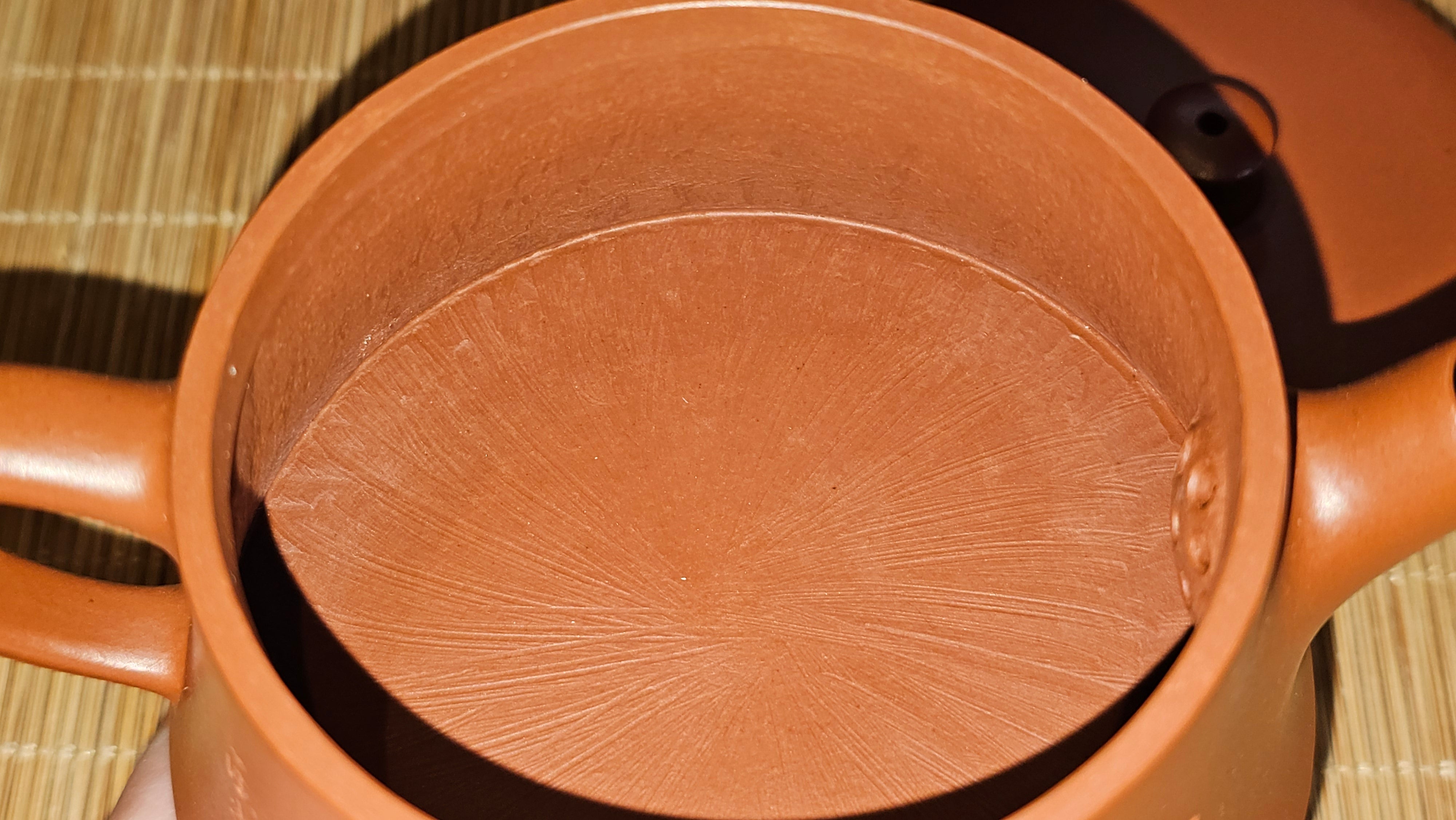 Yun Zhu 云柱 "Pillar of the Heavens", 140.3ml, Xiao Mei Yao Zhu Ni 小煤窑朱泥,  by our Collaborative Craftsman Wang Hui 王慧 ~ "劲竹凌风" and Bamboo Engraving by Craftsman Yi De Shu 一德书 ~ Congratulations to Mr B.H.S., 0015hrs 26th July 2025, Jakarta! Indonesia🇮🇩.