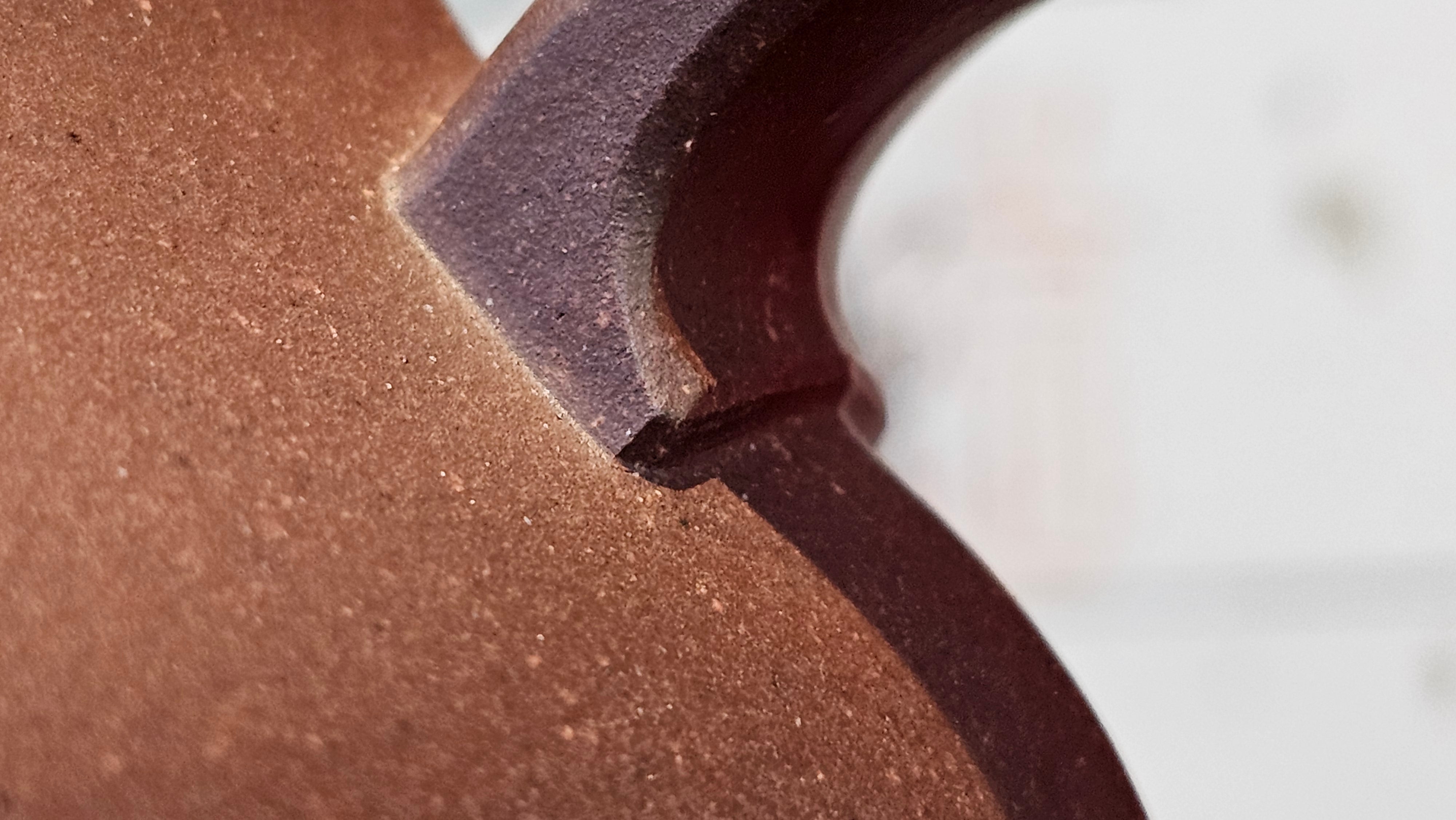 《六方半月》"Liu Fang Ban Yue", 289.3ml, "品茗却在香醇外，此是人生一味禅" and Bamboo engraving, Di Cao Qing Zi Ni 底槽青紫泥, by L2A Senior Consummate Artist Yuan Hui 袁辉 ~ Congratulations to Mr J.G., 0150hrs 20th July 2025! New South Wales, Australia🇦🇺!