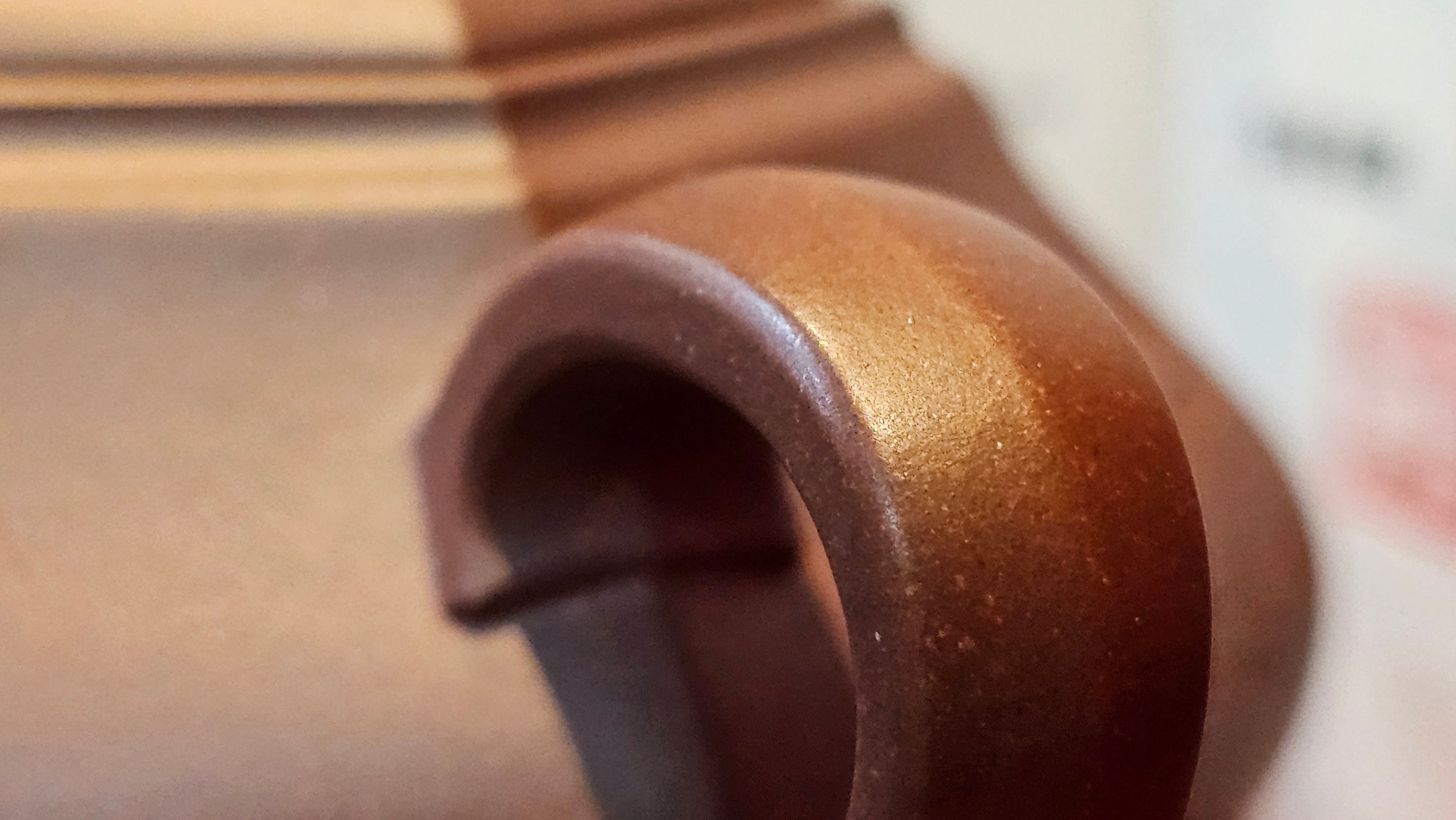 《六方半月》"Liu Fang Ban Yue", 289.3ml, "品茗却在香醇外，此是人生一味禅" and Bamboo engraving, Di Cao Qing Zi Ni 底槽青紫泥, by L2A Senior Consummate Artist Yuan Hui 袁辉 ~ Congratulations to Mr J.G., 0150hrs 20th July 2025! New South Wales, Australia🇦🇺!