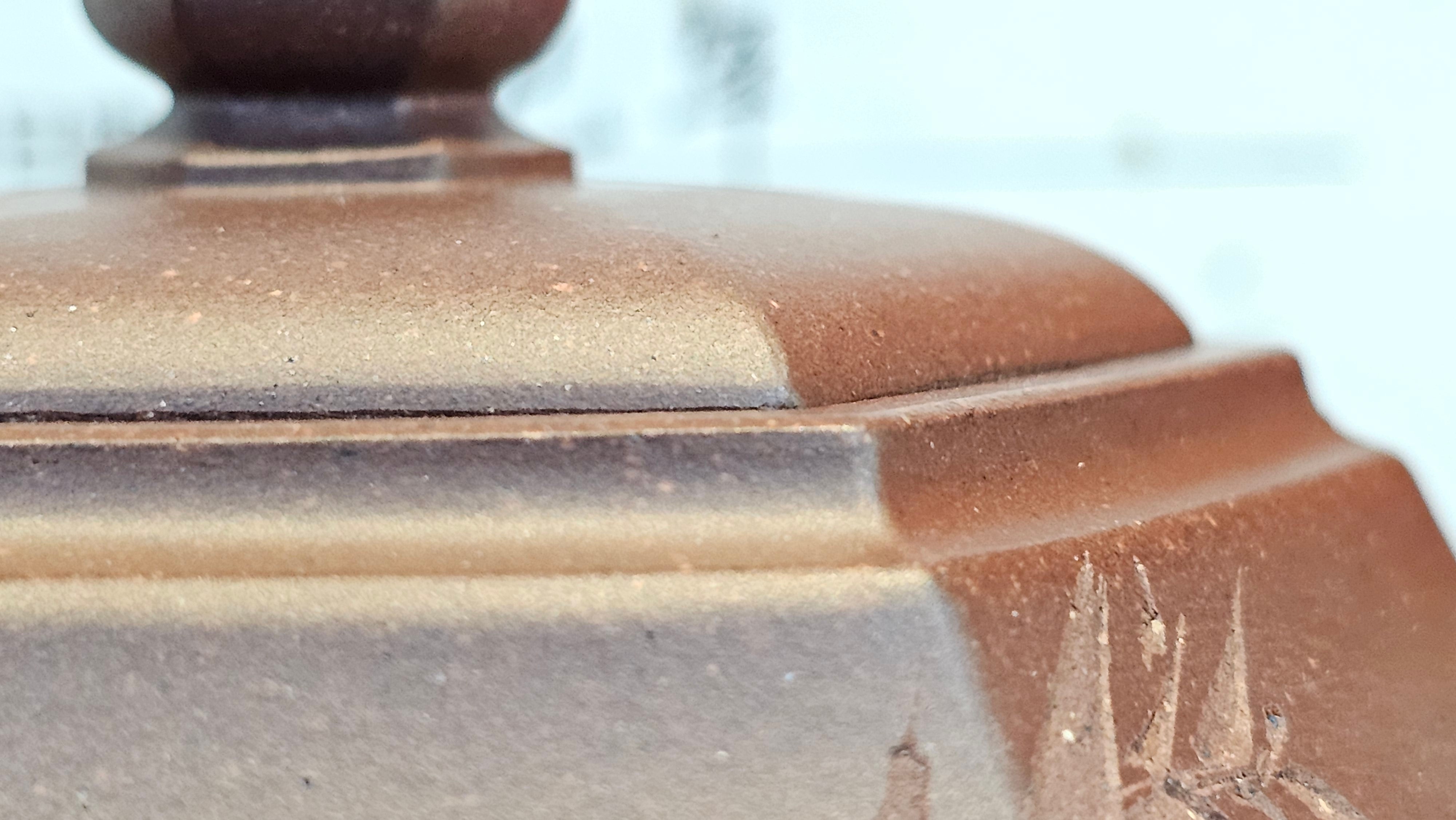 《六方半月》"Liu Fang Ban Yue", 289.3ml, "品茗却在香醇外，此是人生一味禅" and Bamboo engraving, Di Cao Qing Zi Ni 底槽青紫泥, by L2A Senior Consummate Artist Yuan Hui 袁辉 ~ Congratulations to Mr J.G., 0150hrs 20th July 2025! New South Wales, Australia🇦🇺!