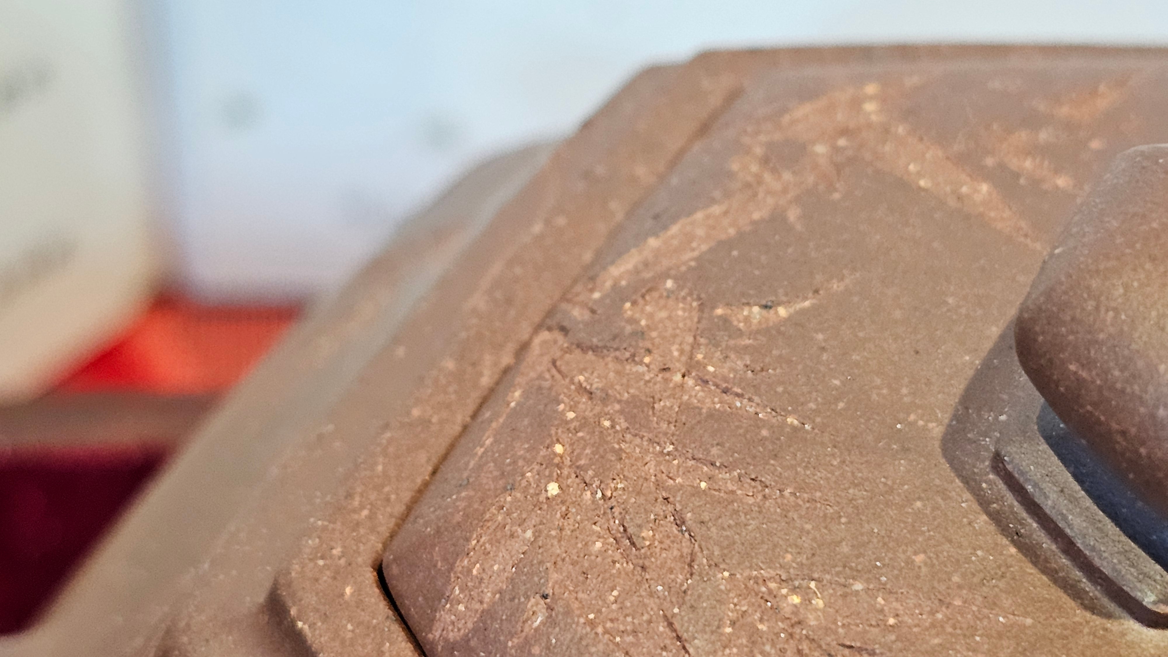 《六方半月》"Liu Fang Ban Yue", 289.3ml, "品茗却在香醇外，此是人生一味禅" and Bamboo engraving, Di Cao Qing Zi Ni 底槽青紫泥, by L2A Senior Consummate Artist Yuan Hui 袁辉 ~ Congratulations to Mr J.G., 0150hrs 20th July 2025! New South Wales, Australia🇦🇺!