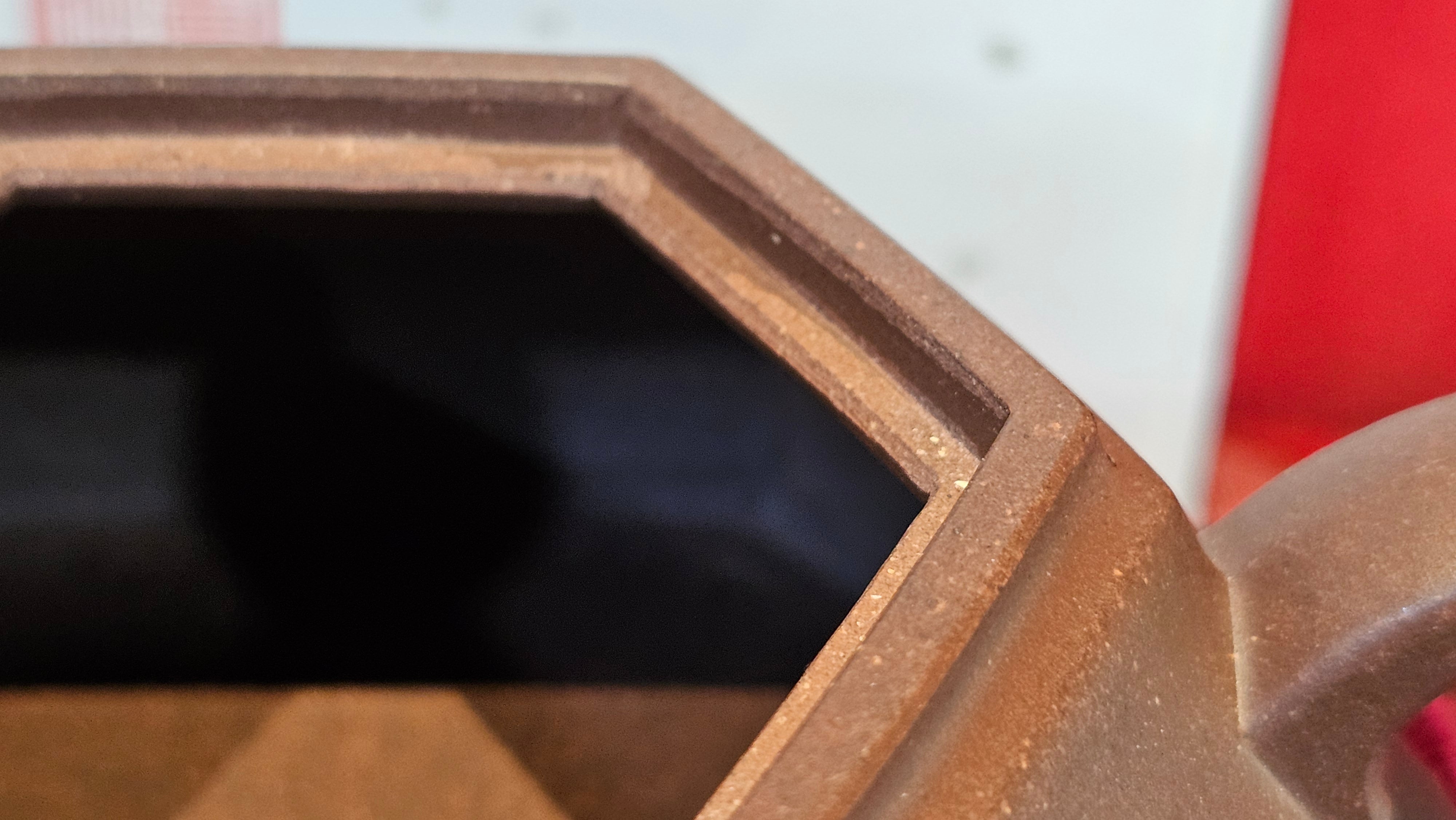 《六方半月》"Liu Fang Ban Yue", 289.3ml, "品茗却在香醇外，此是人生一味禅" and Bamboo engraving, Di Cao Qing Zi Ni 底槽青紫泥, by L2A Senior Consummate Artist Yuan Hui 袁辉 ~ Congratulations to Mr J.G., 0150hrs 20th July 2025! New South Wales, Australia🇦🇺!