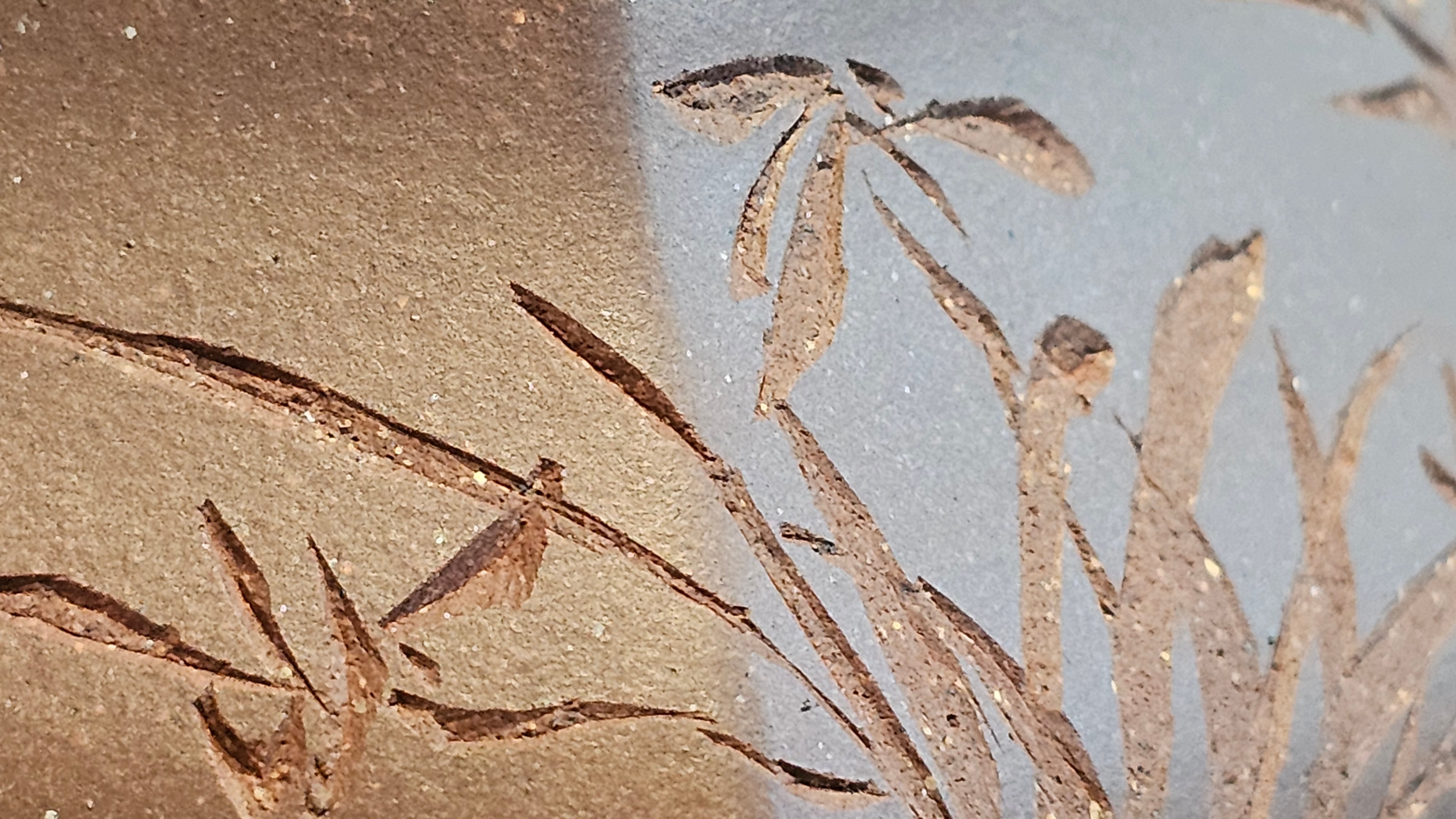 《六方半月》"Liu Fang Ban Yue", 289.3ml, "品茗却在香醇外，此是人生一味禅" and Bamboo engraving, Di Cao Qing Zi Ni 底槽青紫泥, by L2A Senior Consummate Artist Yuan Hui 袁辉 ~ Congratulations to Mr J.G., 0150hrs 20th July 2025! New South Wales, Australia🇦🇺!