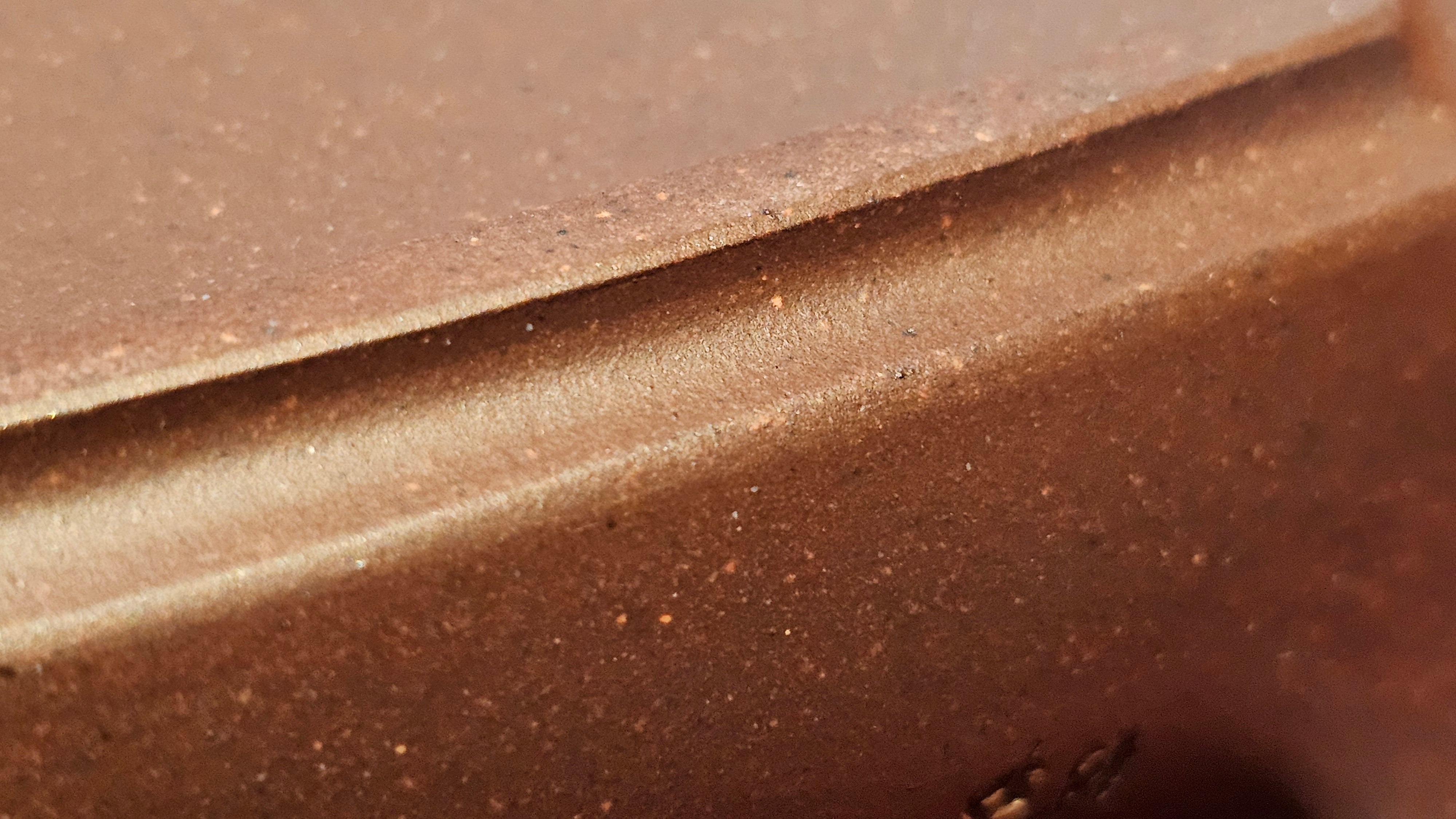 《六方半月》"Liu Fang Ban Yue", 289.3ml, "品茗却在香醇外，此是人生一味禅" and Bamboo engraving, Di Cao Qing Zi Ni 底槽青紫泥, by L2A Senior Consummate Artist Yuan Hui 袁辉 ~ Congratulations to Mr J.G., 0150hrs 20th July 2025! New South Wales, Australia🇦🇺!