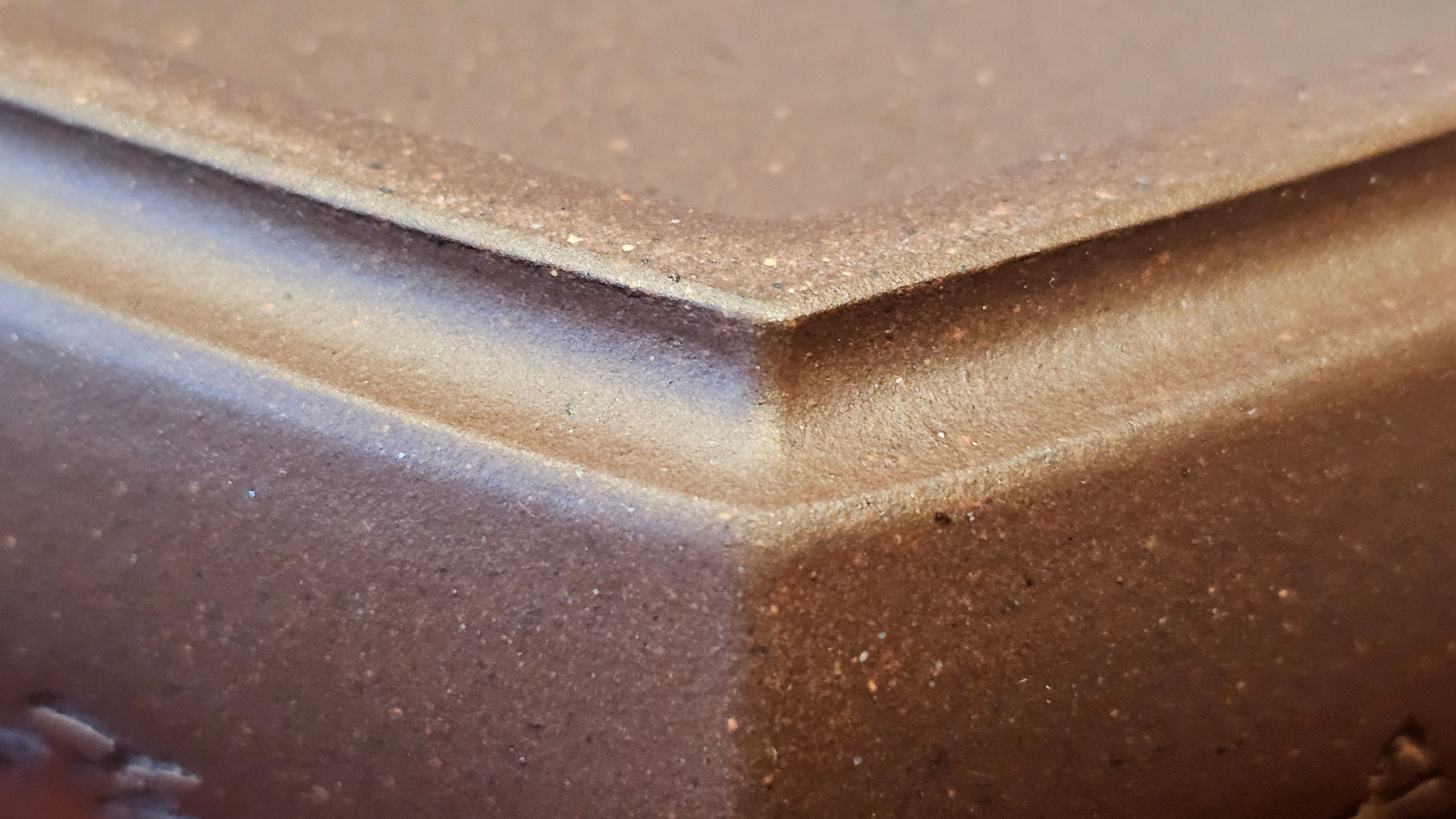 《六方半月》"Liu Fang Ban Yue", 289.3ml, "品茗却在香醇外，此是人生一味禅" and Bamboo engraving, Di Cao Qing Zi Ni 底槽青紫泥, by L2A Senior Consummate Artist Yuan Hui 袁辉 ~ Congratulations to Mr J.G., 0150hrs 20th July 2025! New South Wales, Australia🇦🇺!