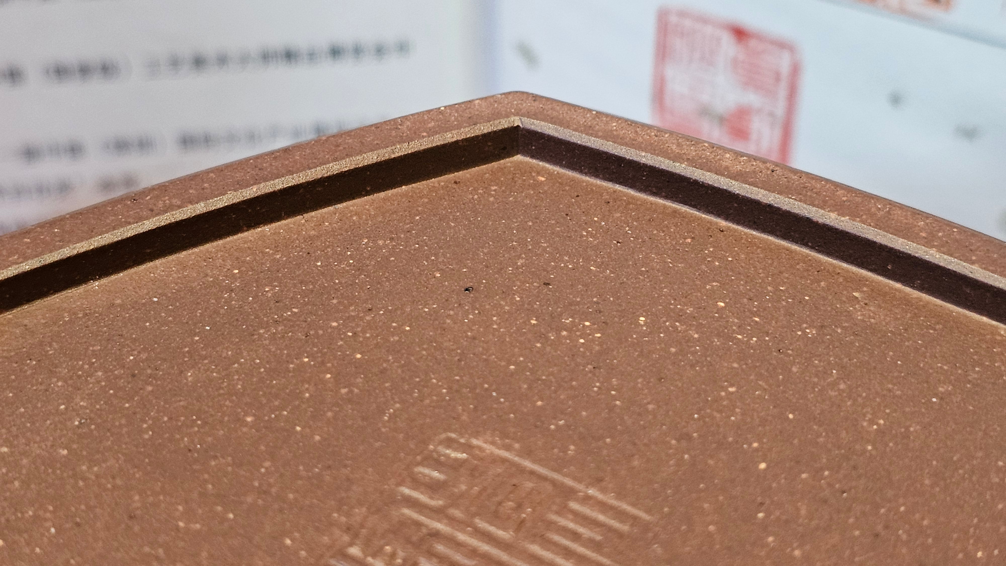 《六方半月》"Liu Fang Ban Yue", 289.3ml, "品茗却在香醇外，此是人生一味禅" and Bamboo engraving, Di Cao Qing Zi Ni 底槽青紫泥, by L2A Senior Consummate Artist Yuan Hui 袁辉 ~ Congratulations to Mr J.G., 0150hrs 20th July 2025! New South Wales, Australia🇦🇺!