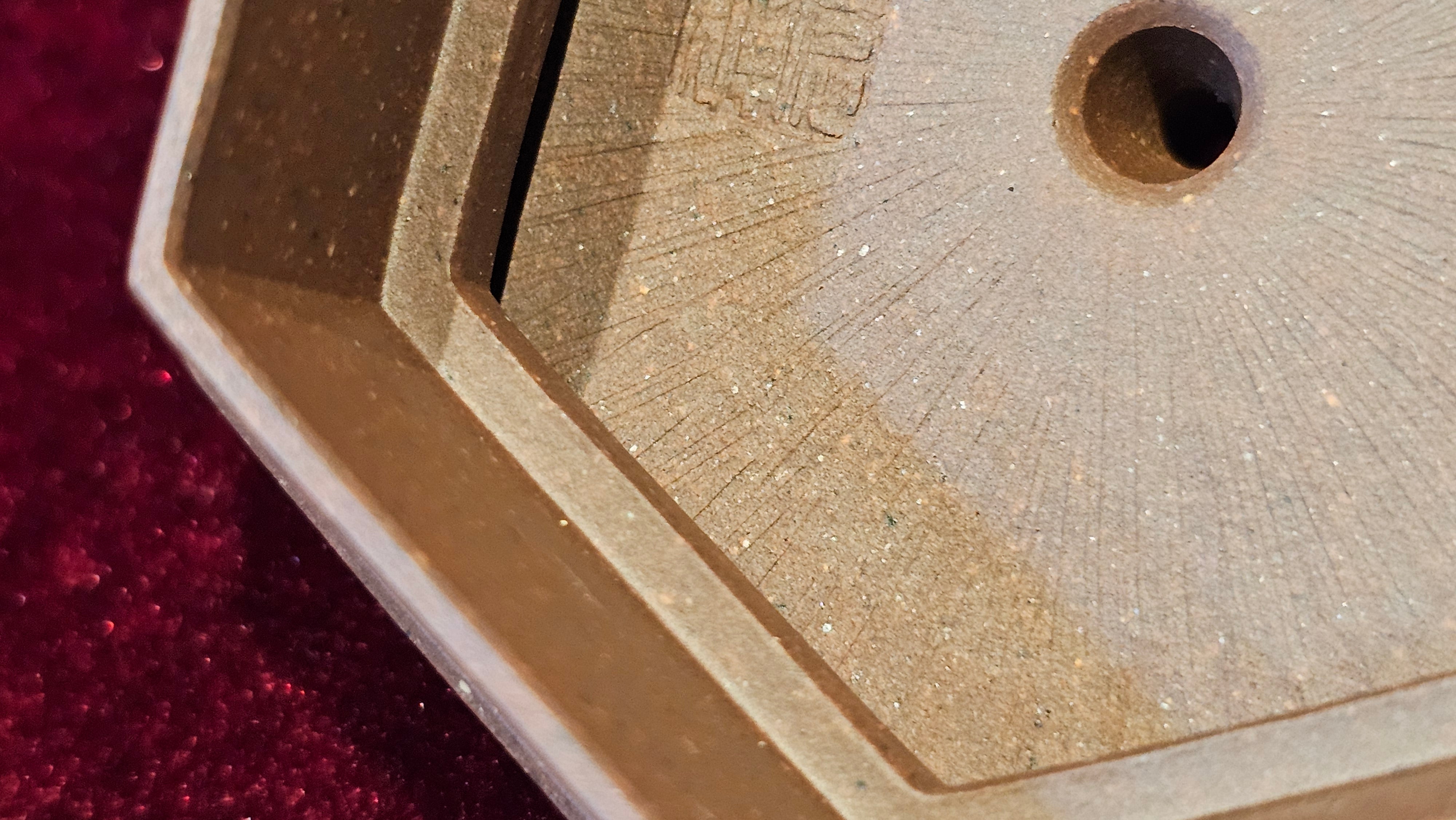 《六方半月》"Liu Fang Ban Yue", 289.3ml, "品茗却在香醇外，此是人生一味禅" and Bamboo engraving, Di Cao Qing Zi Ni 底槽青紫泥, by L2A Senior Consummate Artist Yuan Hui 袁辉 ~ Congratulations to Mr J.G., 0150hrs 20th July 2025! New South Wales, Australia🇦🇺!