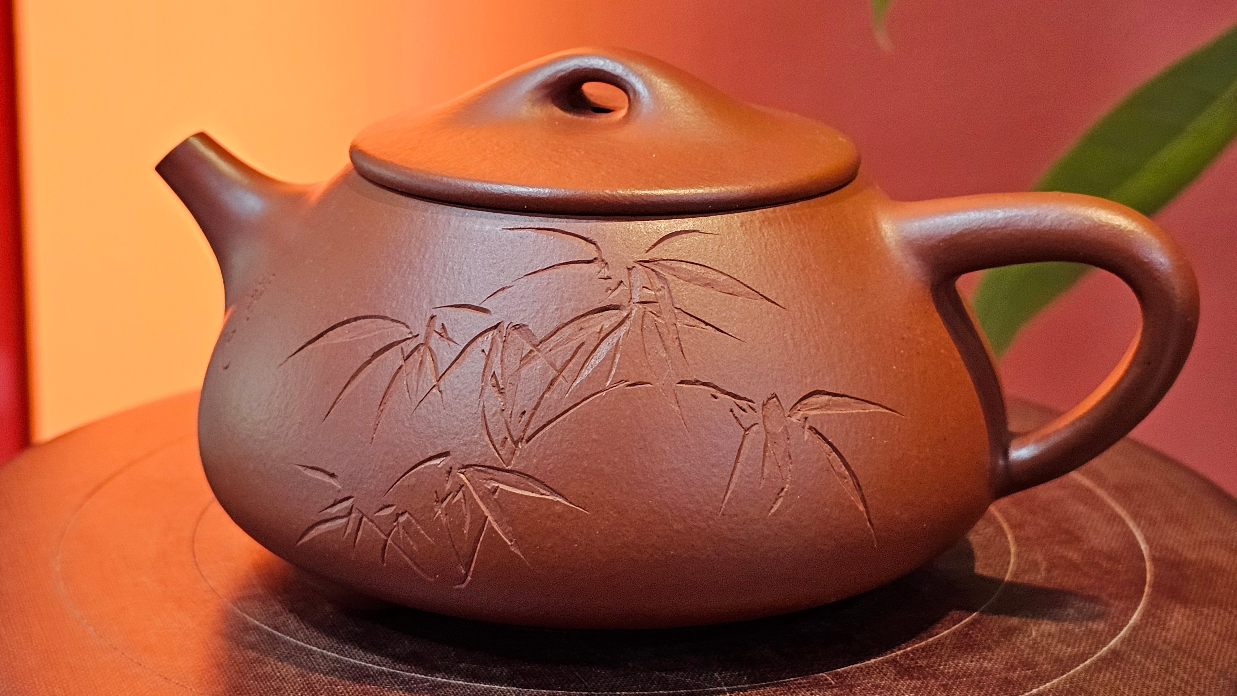 Jing Zhou Shi Piao 景舟石瓢, 280.7ml, Xiao Mei Yao Zhu Ni 小煤窑朱泥, by Craftsman Wang Xing 王兴, Engraving by Craftsman Yi De Shu 一德书 ~ !Congratulations to Mr J.R., 1306hrs 20th July 2025, Portland, OR!