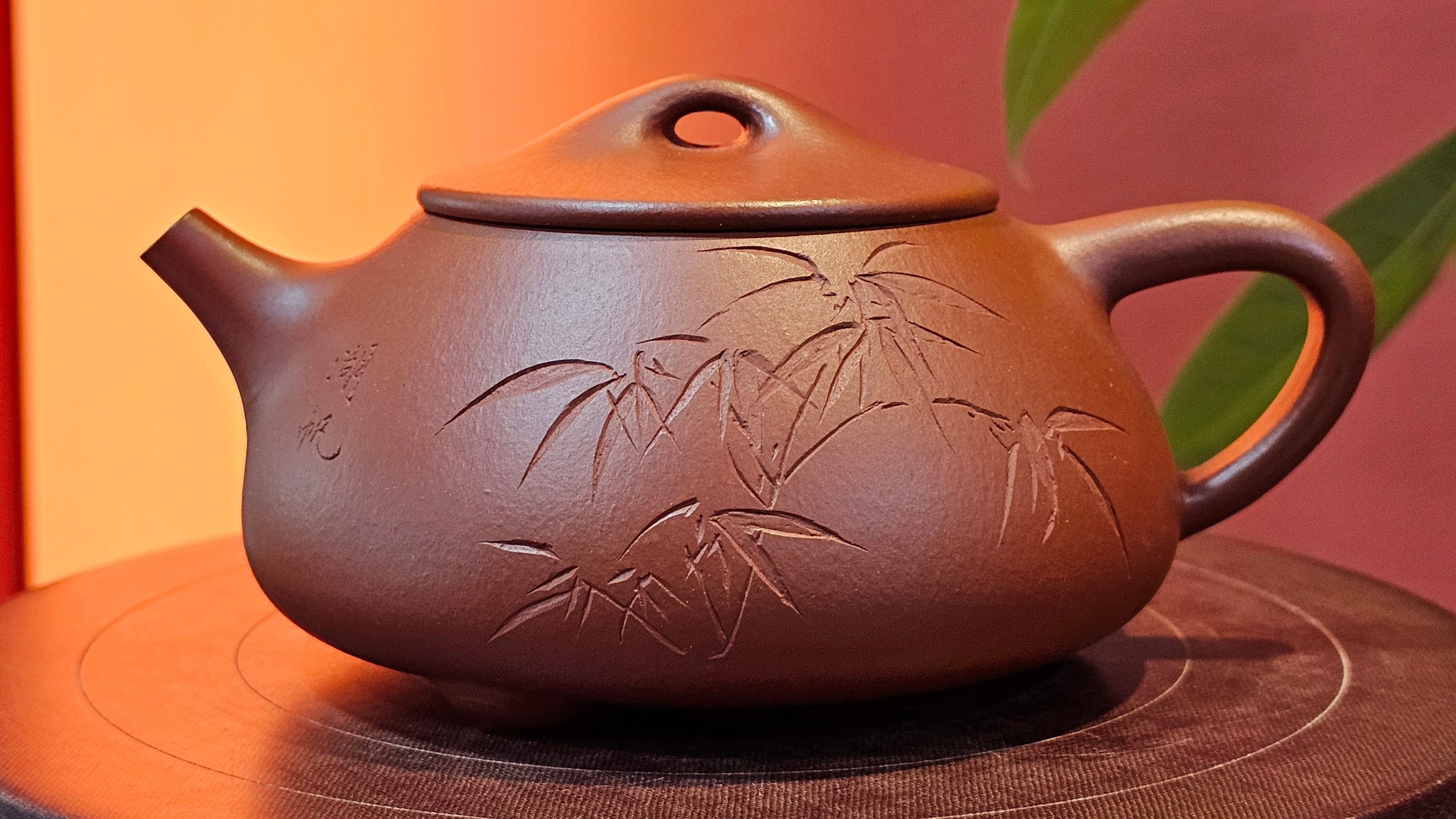 Jing Zhou Shi Piao 景舟石瓢, 280.7ml, Xiao Mei Yao Zhu Ni 小煤窑朱泥, by Craftsman Wang Xing 王兴, Engraving by Craftsman Yi De Shu 一德书 ~ !Congratulations to Mr J.R., 1306hrs 20th July 2025, Portland, OR!