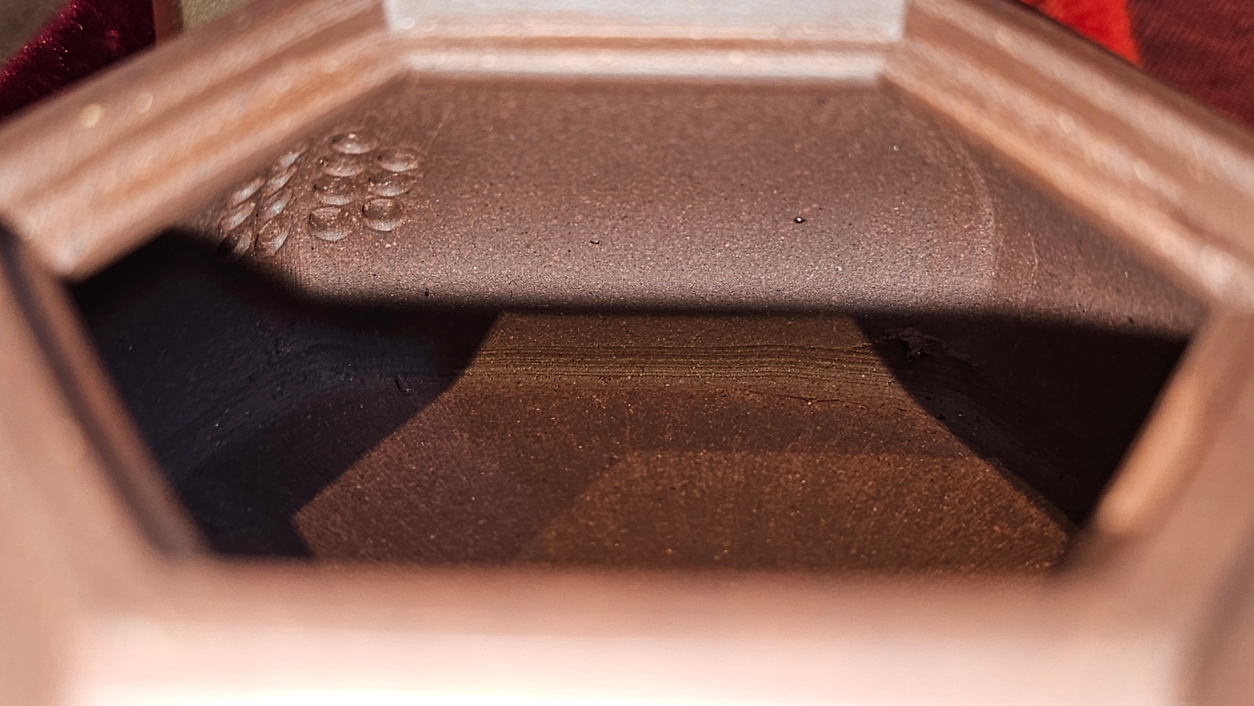 《六方半月》"Liu Fang Ban Yue", 289.3ml, "品茗却在香醇外，此是人生一味禅" and Bamboo engraving, Di Cao Qing Zi Ni 底槽青紫泥, by L2A Senior Consummate Artist Yuan Hui 袁辉 ~ Congratulations to Mr J.G., 0150hrs 20th July 2025! New South Wales, Australia🇦🇺!