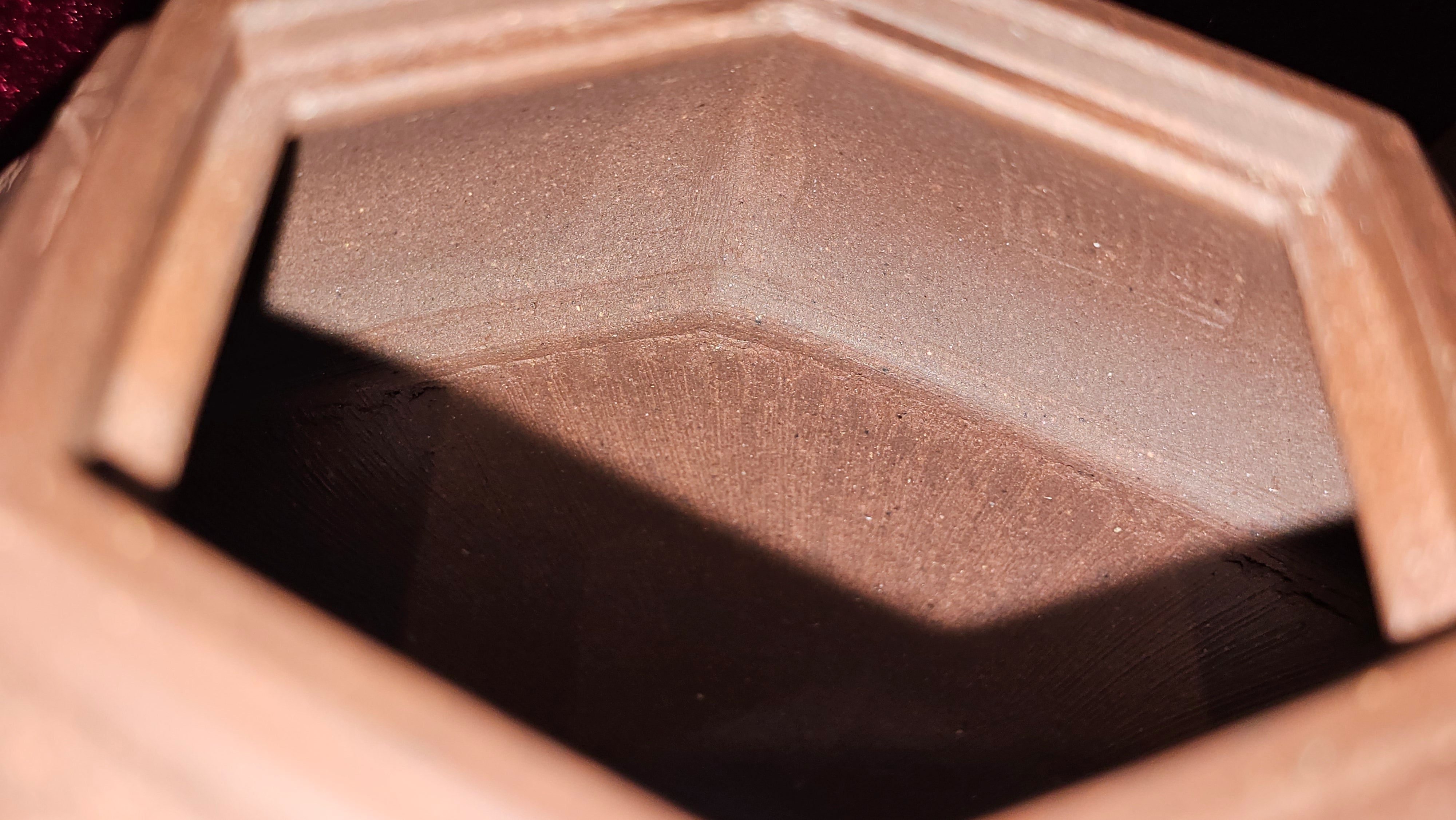 《六方半月》"Liu Fang Ban Yue", 289.3ml, "品茗却在香醇外，此是人生一味禅" and Bamboo engraving, Di Cao Qing Zi Ni 底槽青紫泥, by L2A Senior Consummate Artist Yuan Hui 袁辉 ~ Congratulations to Mr J.G., 0150hrs 20th July 2025! New South Wales, Australia🇦🇺!