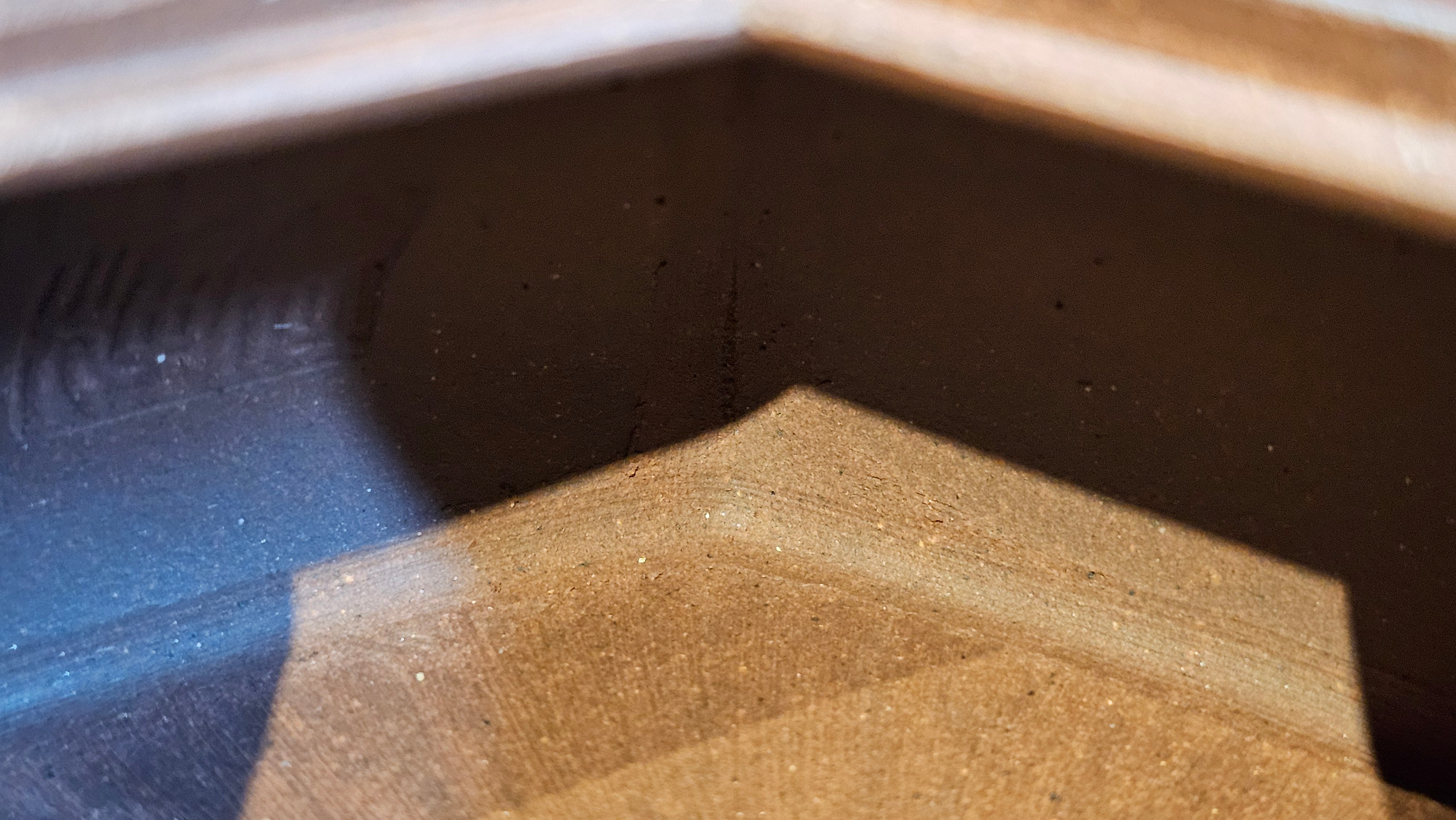 《六方半月》"Liu Fang Ban Yue", 289.3ml, "品茗却在香醇外，此是人生一味禅" and Bamboo engraving, Di Cao Qing Zi Ni 底槽青紫泥, by L2A Senior Consummate Artist Yuan Hui 袁辉 ~ Congratulations to Mr J.G., 0150hrs 20th July 2025! New South Wales, Australia🇦🇺!