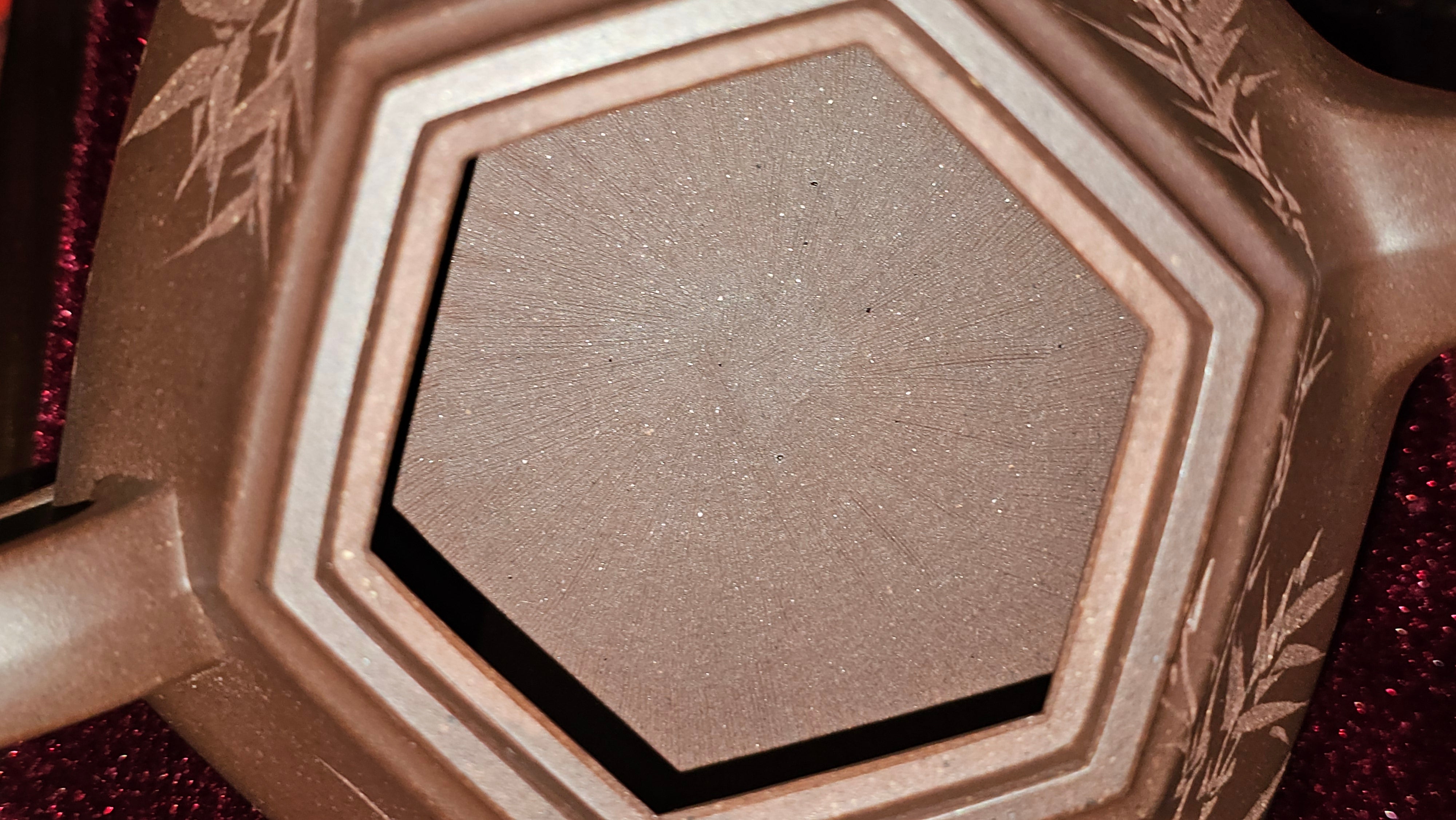 《六方半月》"Liu Fang Ban Yue", 289.3ml, "品茗却在香醇外，此是人生一味禅" and Bamboo engraving, Di Cao Qing Zi Ni 底槽青紫泥, by L2A Senior Consummate Artist Yuan Hui 袁辉 ~ Congratulations to Mr J.G., 0150hrs 20th July 2025! New South Wales, Australia🇦🇺!